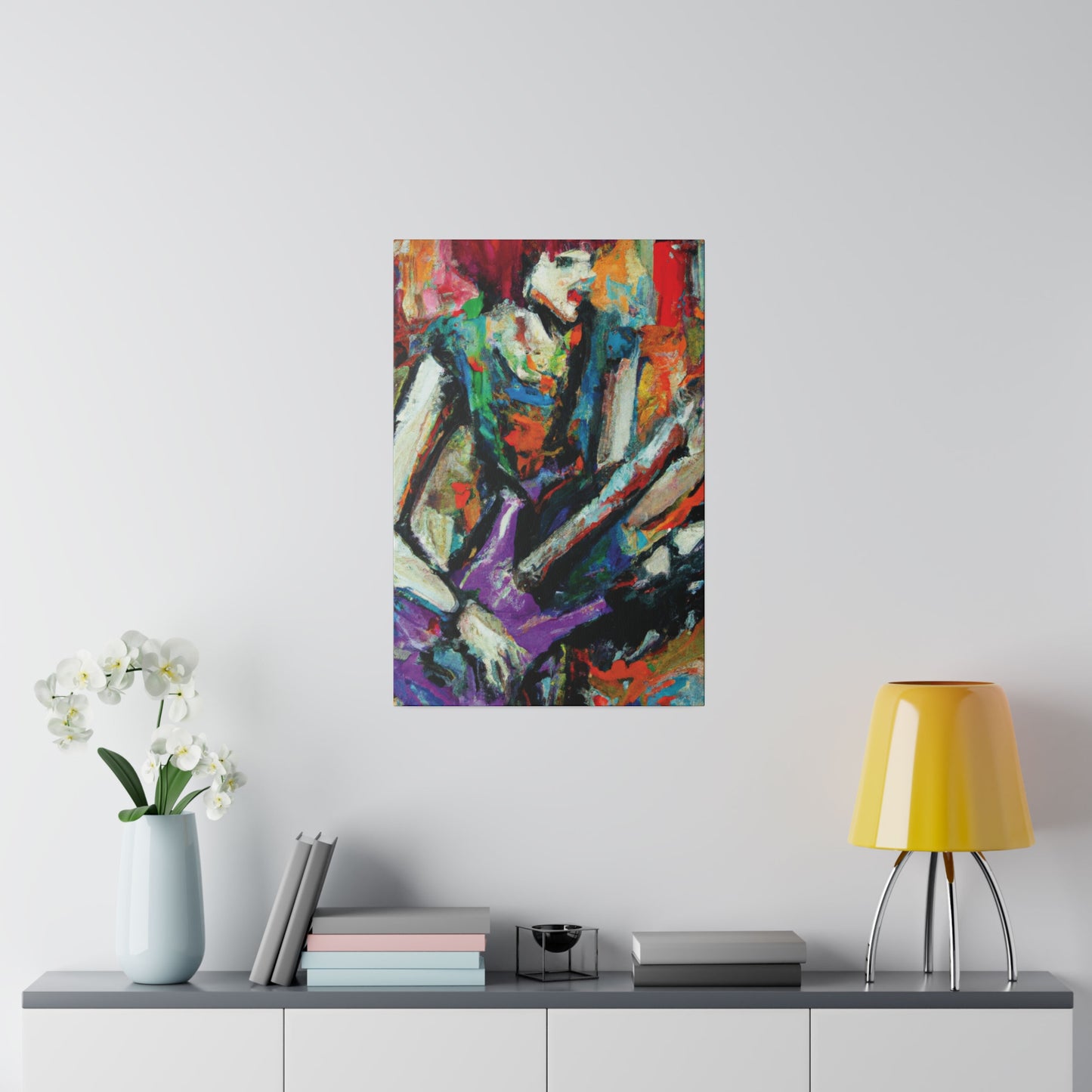 2354A - Rockstar Oil Painting Style Print | Poster | Home Decor | Wall Art | Music Art | Canvas