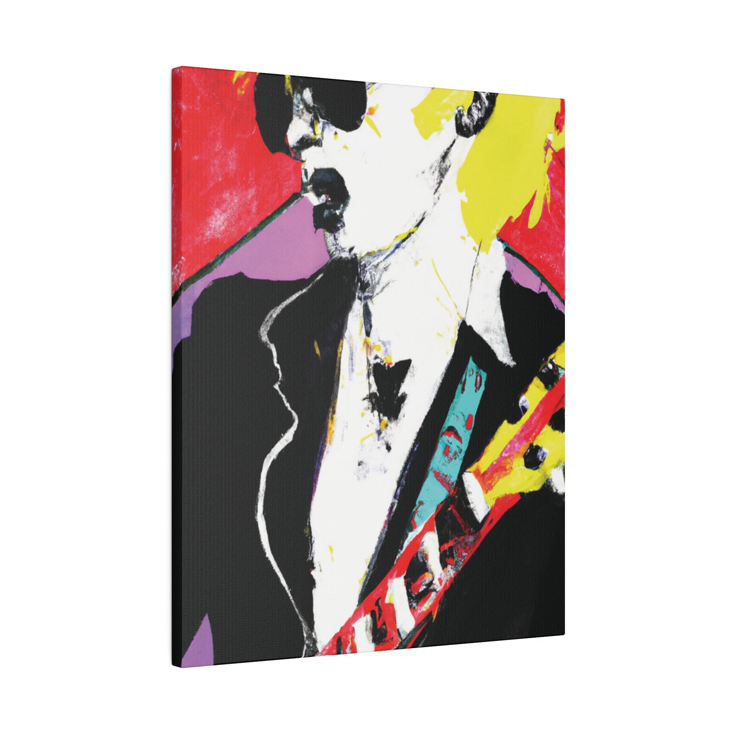 3073T - Rockstar Painting Print | Face | Abstract | Poster | Home Decor | Wall Art | Music Art | Canvas