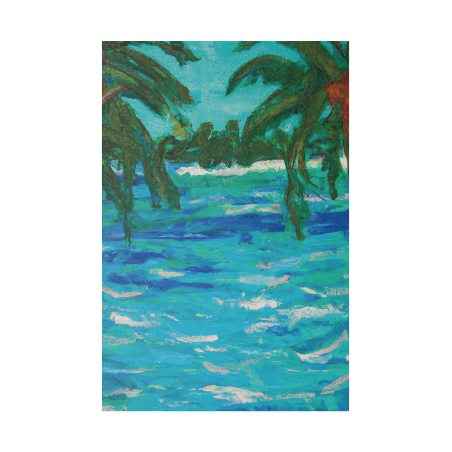 7482U - Bahamas Ocean Painting Print | Bahamas | Ocean | Beach | Poster | Home Decor | Wall Art | Canvas