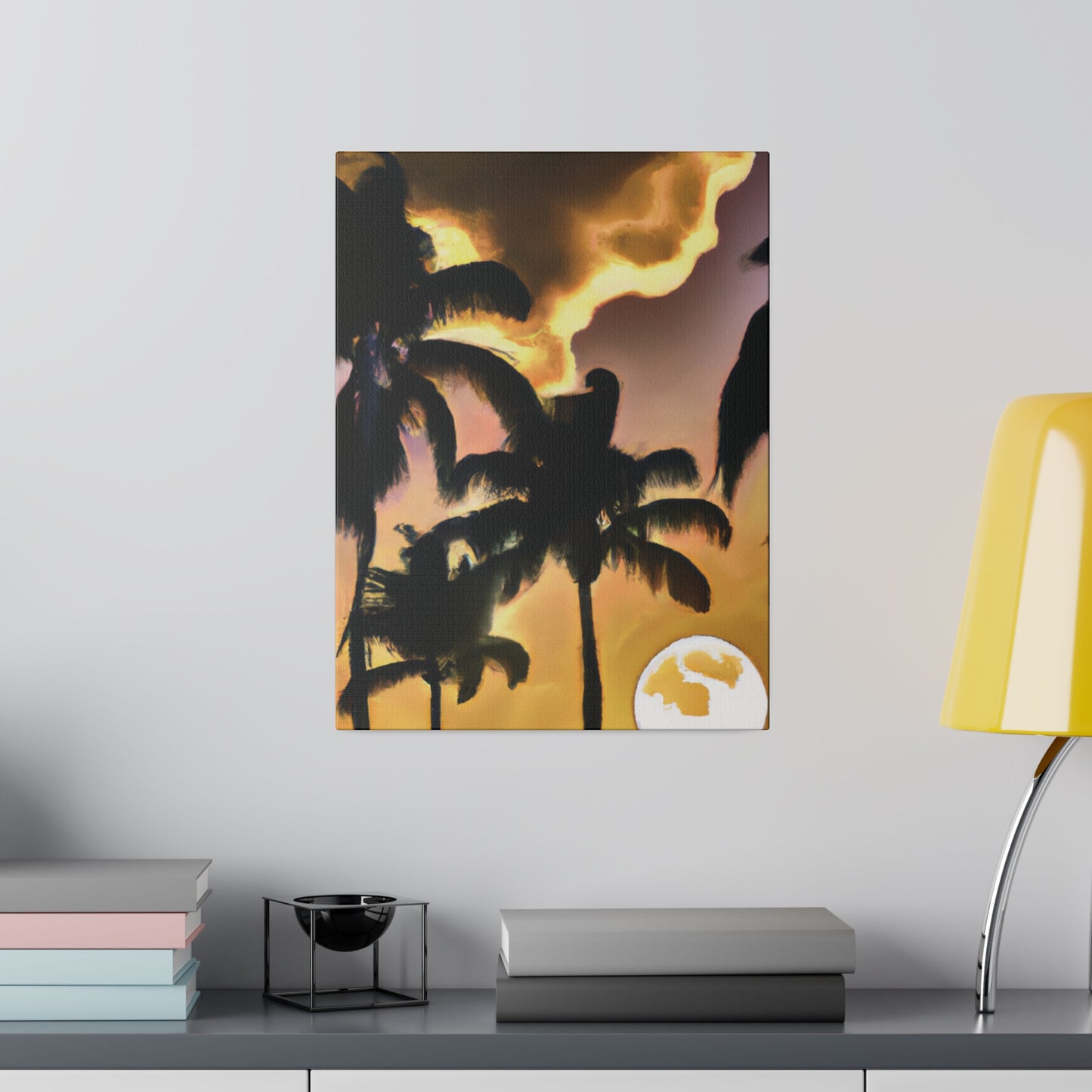 6382Q - Miami Beach Sunset Painting Print | Miami | Beach | Sunset | Poster | Home Decor | Wall Art | Canvas