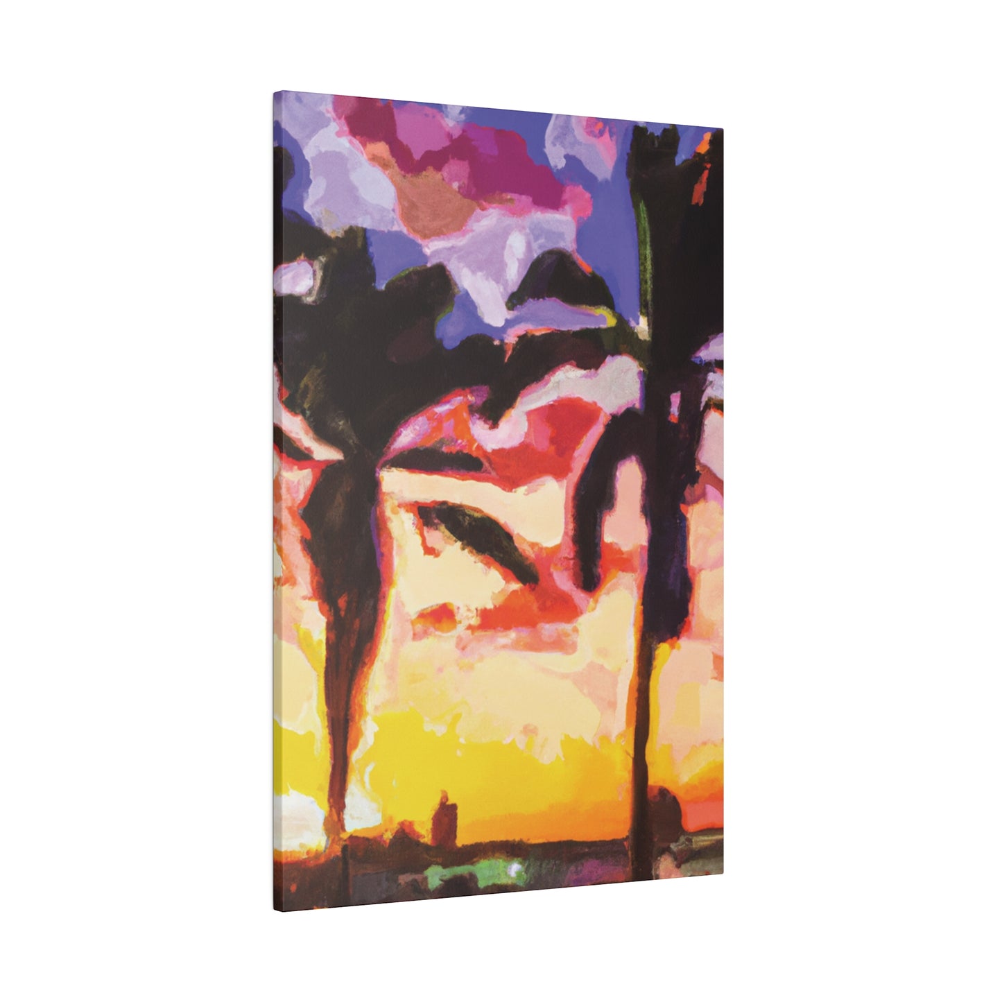 1138H - Miami Beach Sunset Painting Print | Miami | Beach | Sunset | Poster | Home Decor | Wall Art | Canvas