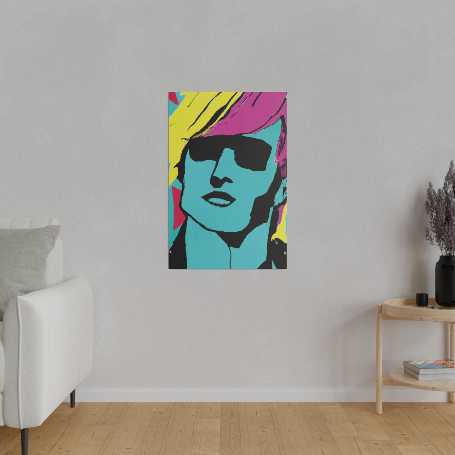 8753H - Rockstar Painting Print | Face | Abstract | Poster | Home Decor | Wall Art | Music Art | Canvas