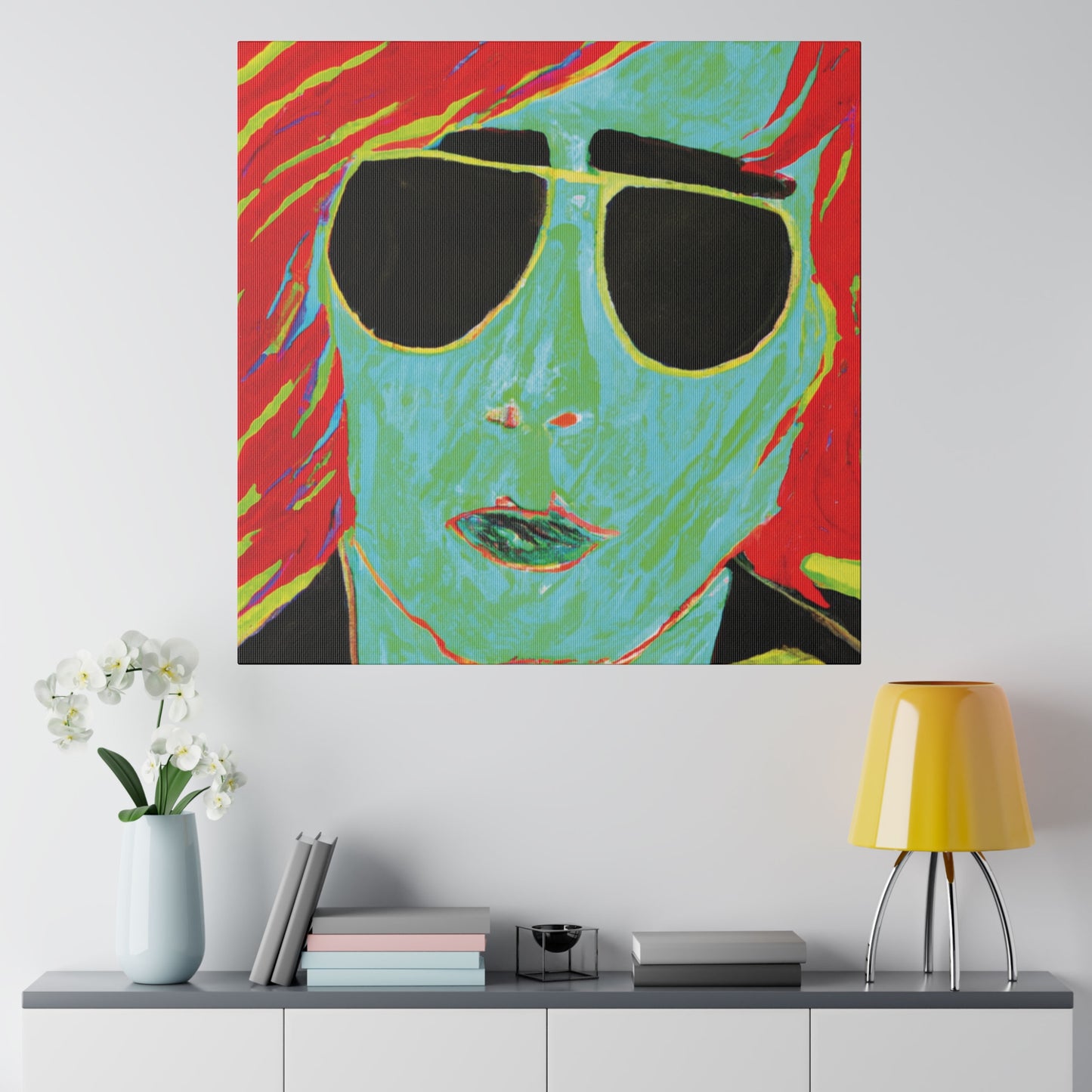 2058M - Rockstar Painting Print | Face | Abstract | Poster | Home Decor | Wall Art | Music Art | Canvas