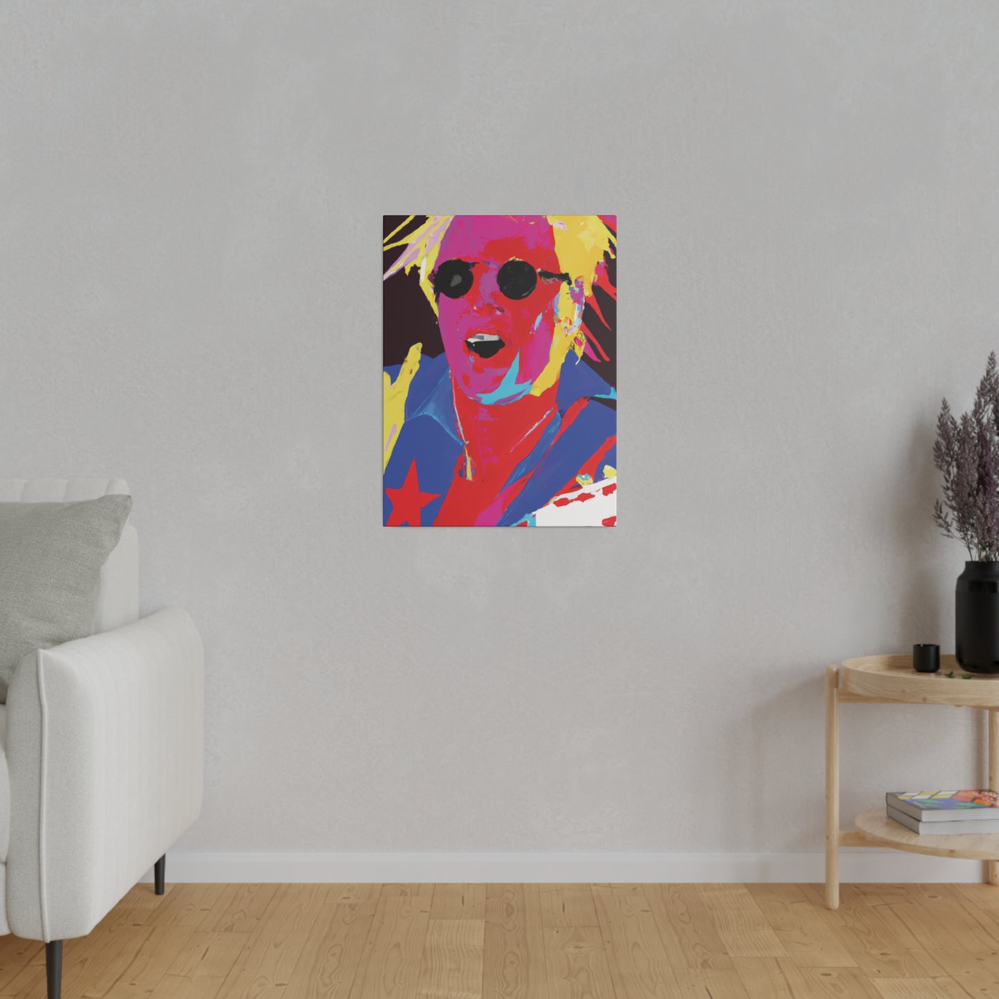 1327M - Rockstar Painting Print | Face | Abstract | Poster | Home Decor | Wall Art | Music Art | Canvas