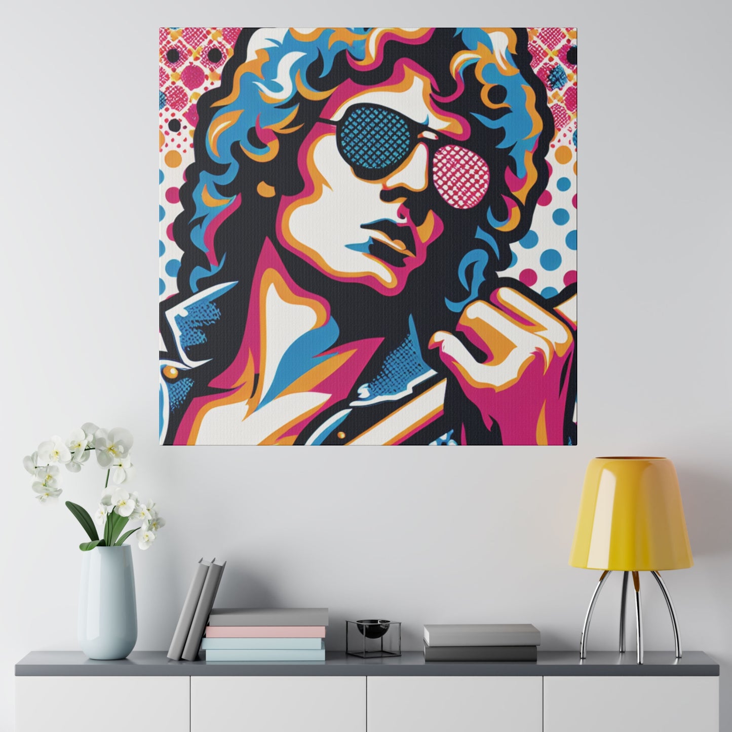 3572X - Rockstar Painting Print | Face | Abstract | Poster | Home Decor | Wall Art | Music Art | Canvas