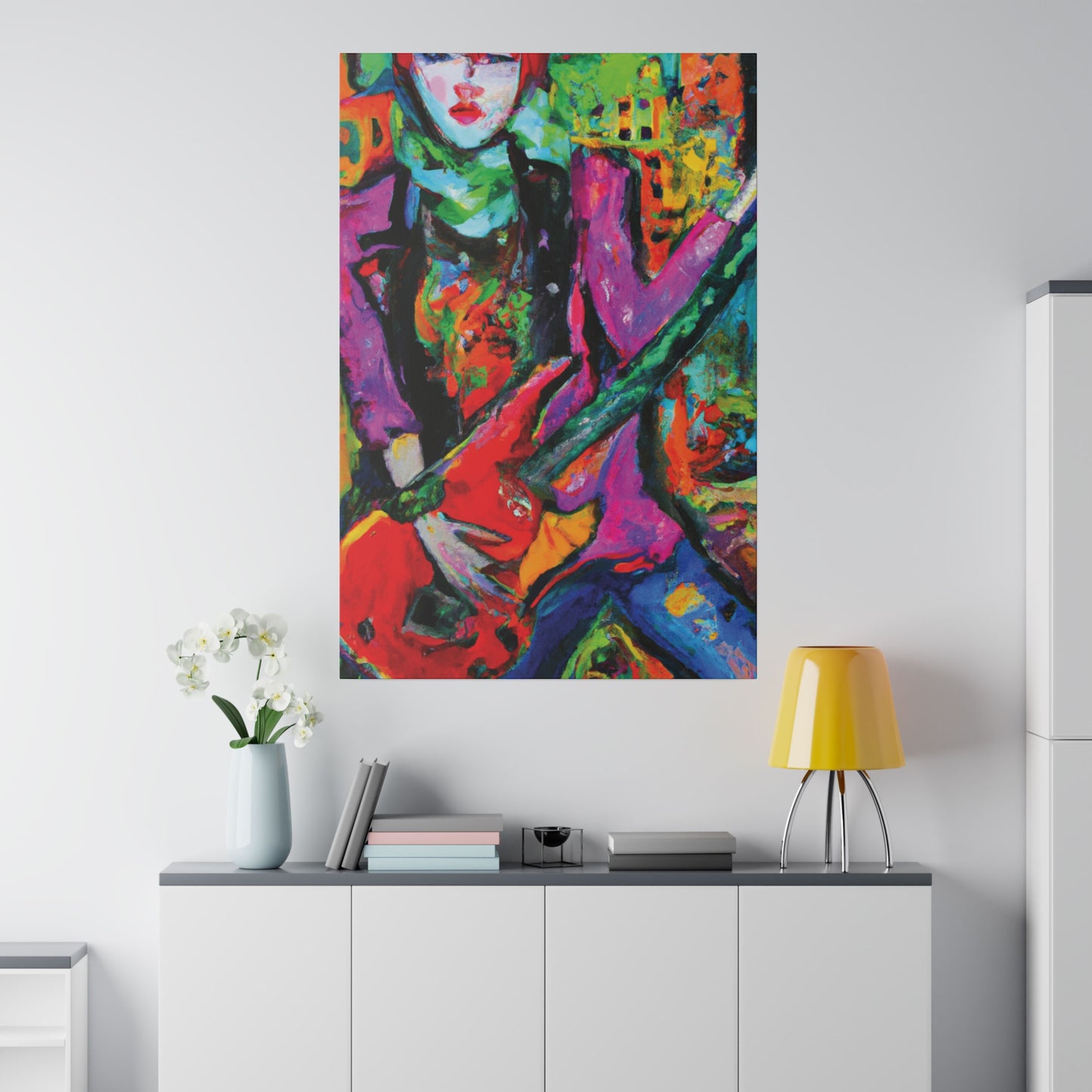 3861D - Rockstar Oil Painting Style Print | Poster | Home Decor | Wall Art | Music Art | Canvas