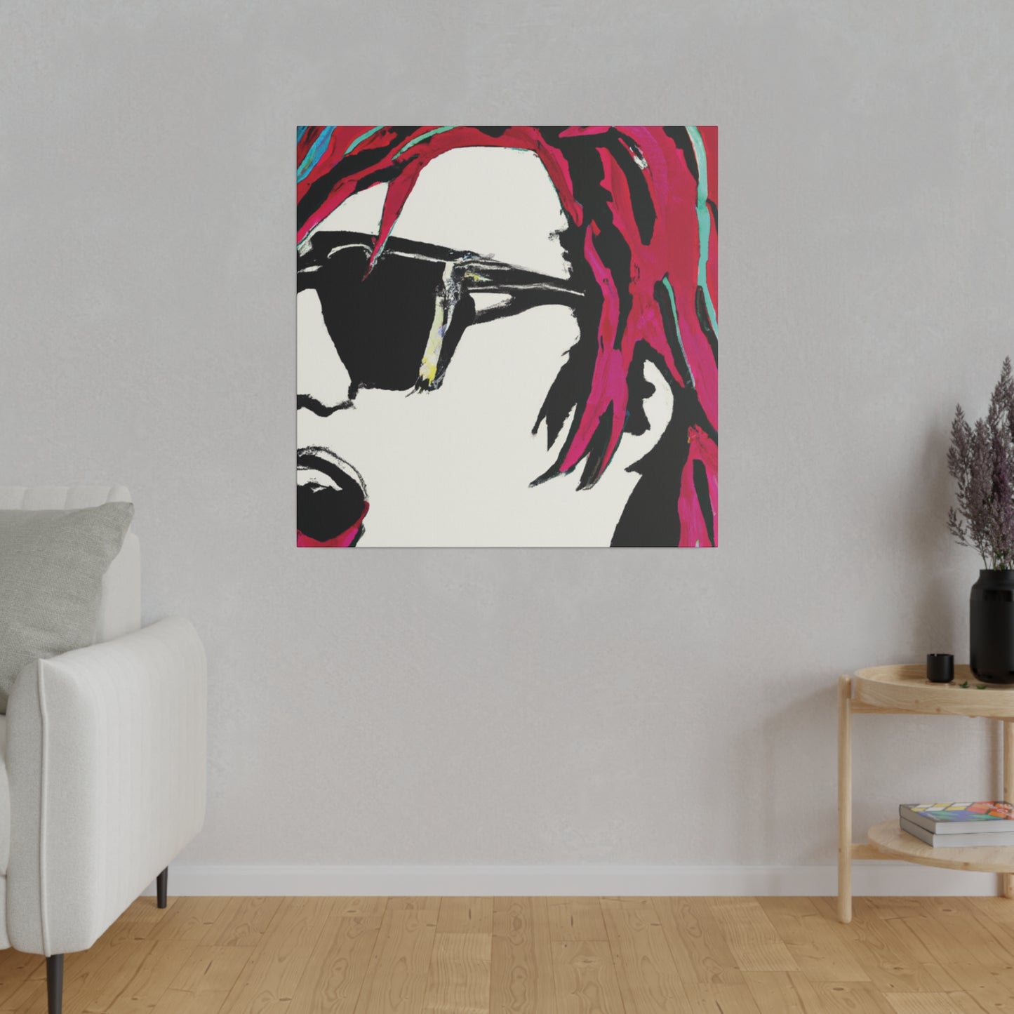 7835B - Rockstar Painting Print | Face | Abstract | Poster | Home Decor | Wall Art | Music Art | Canvas