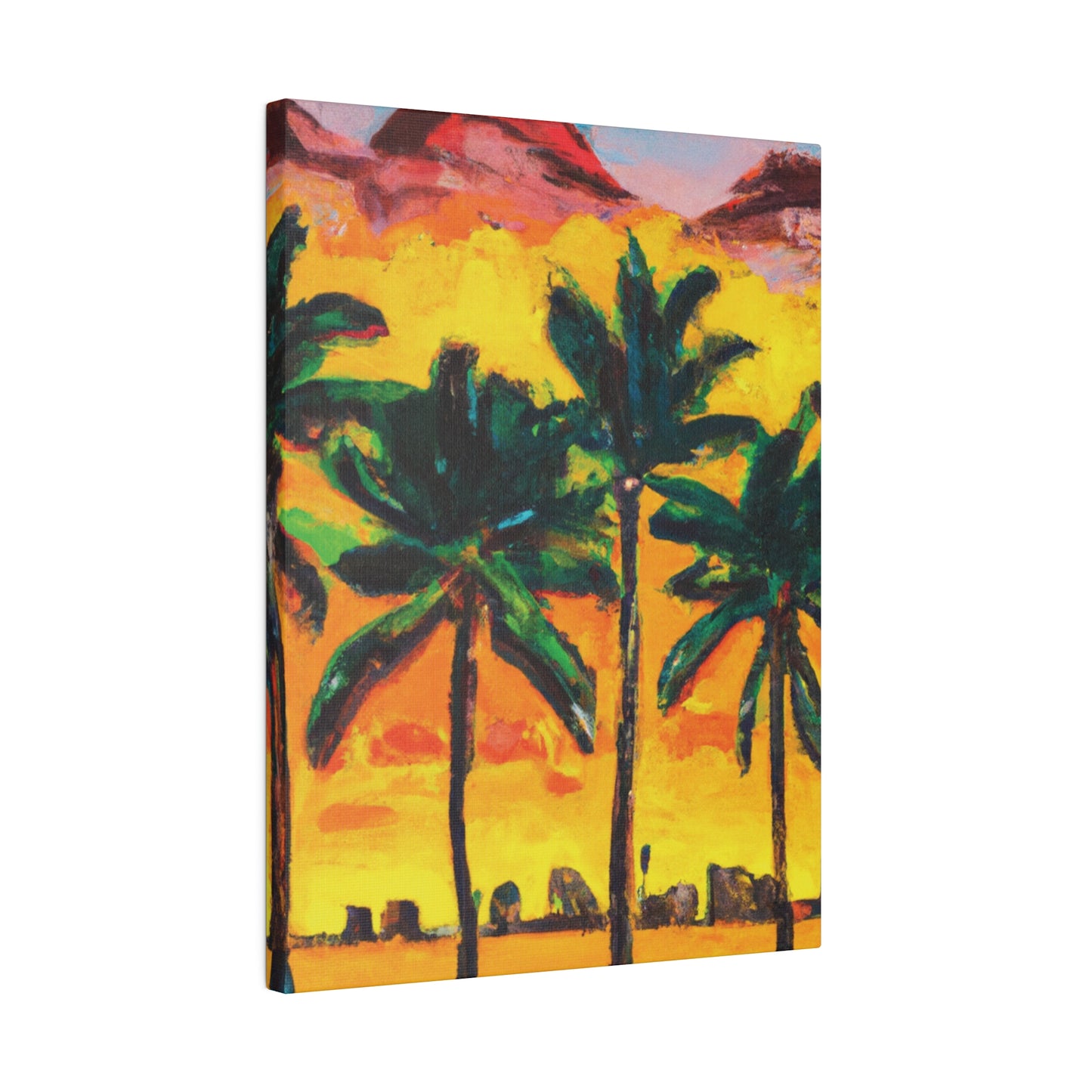 3622W - Miami Beach Sunset Painting Print | Miami | Beach | Sunset | Poster | Home Decor | Wall Art | Canvas
