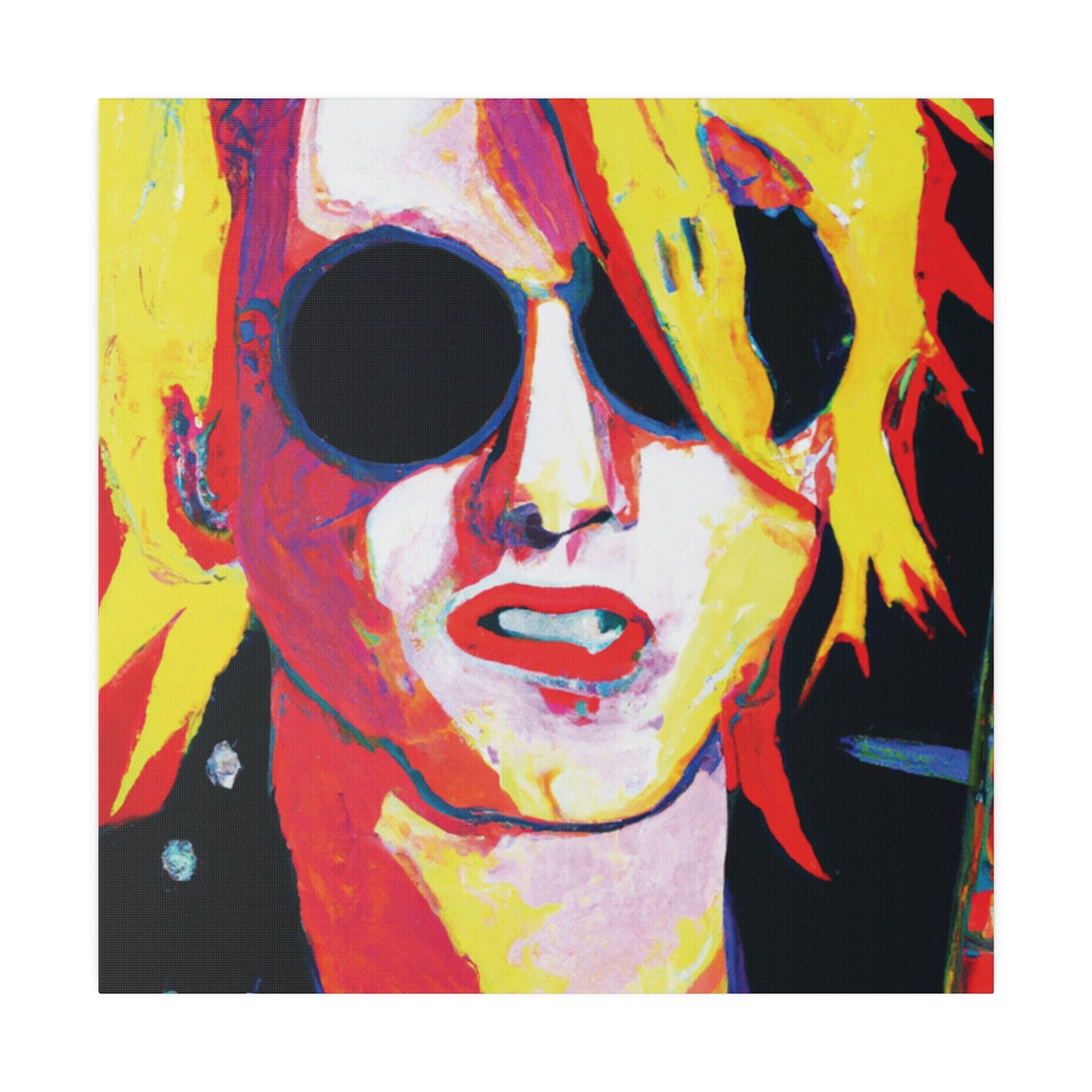 4786R - Rockstar Painting Print | Face | Abstract | Poster | Home Decor | Wall Art | Music Art | Canvas