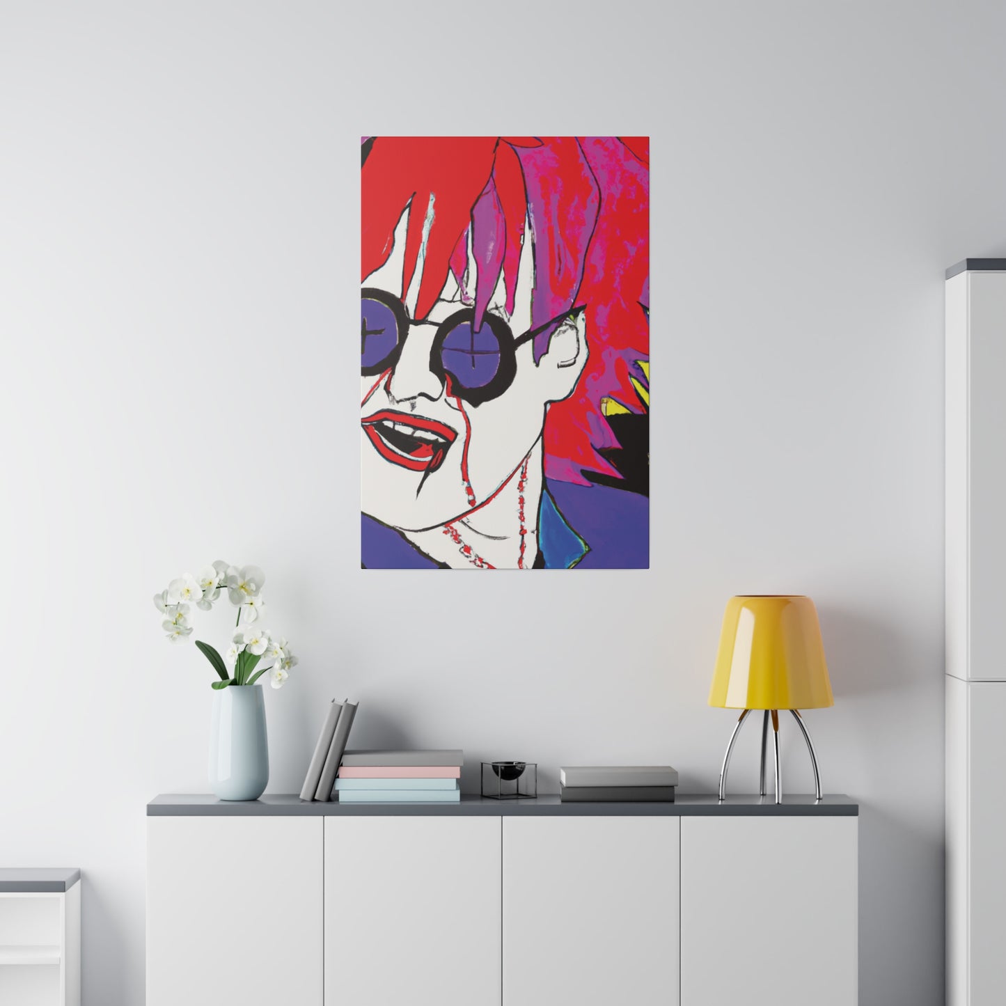 4014Q - Rockstar Painting Print | Face | Abstract | Poster | Home Decor | Wall Art | Music Art | Canvas