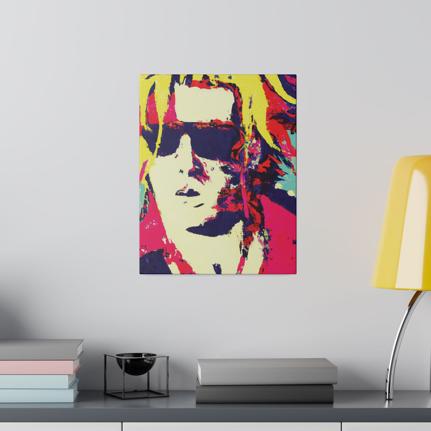 8674W - Rockstar Painting Print | Face | Abstract | Poster | Home Decor | Wall Art | Music Art | Canvas