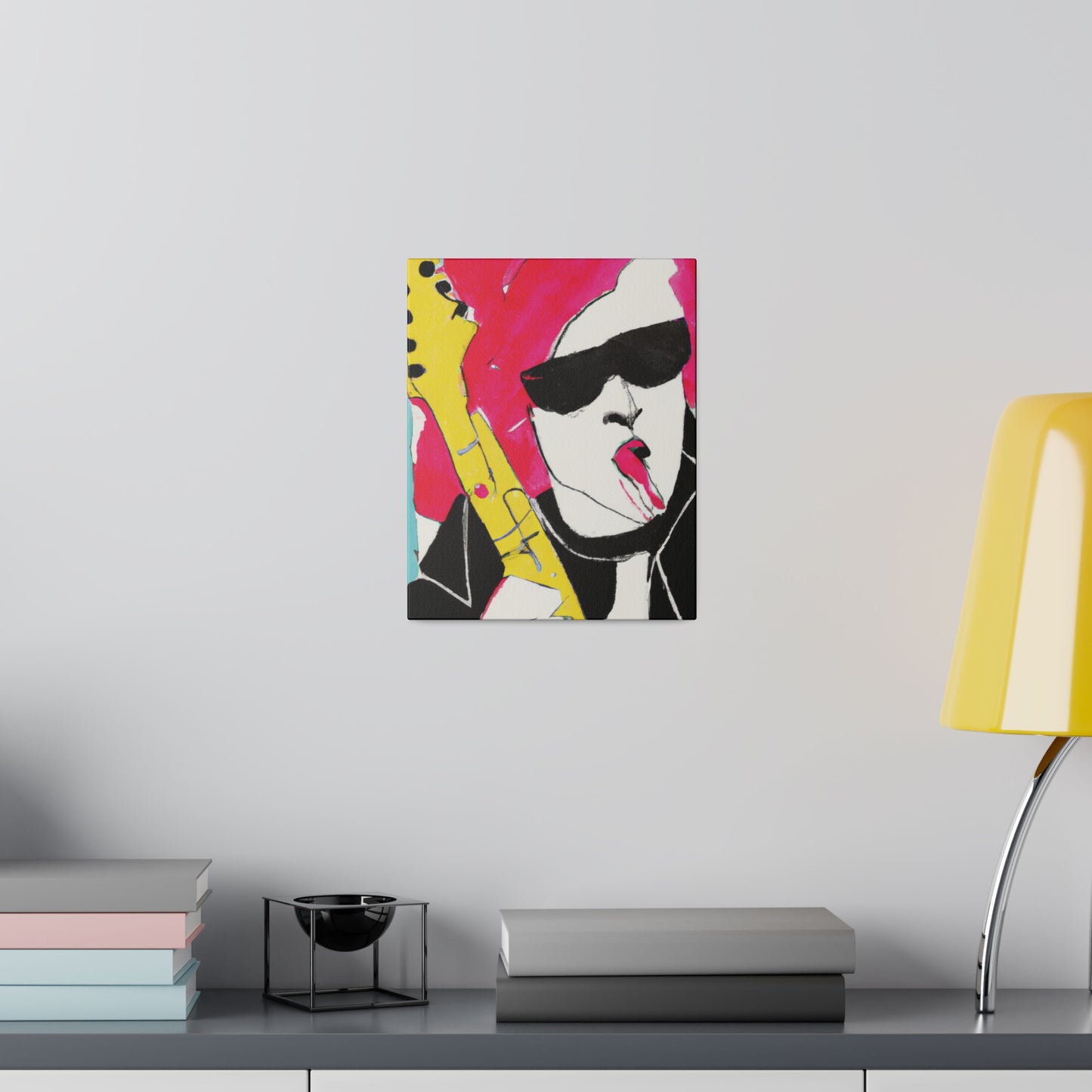 8791V - Rockstar Painting Print | Face | Abstract | Poster | Home Decor | Wall Art | Music Art | Canvas