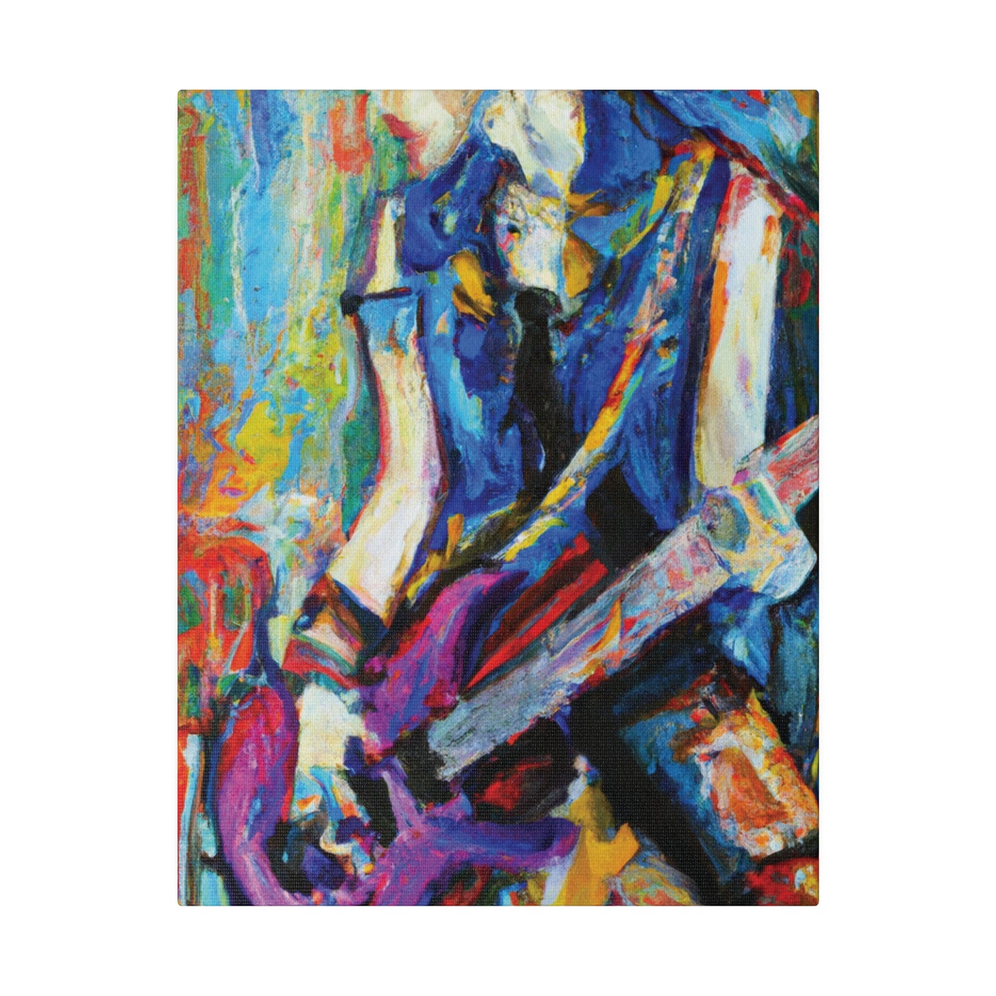 3886Z - Rockstar Oil Painting Style Print | Poster | Home Decor | Wall Art | Music Art | Canvas