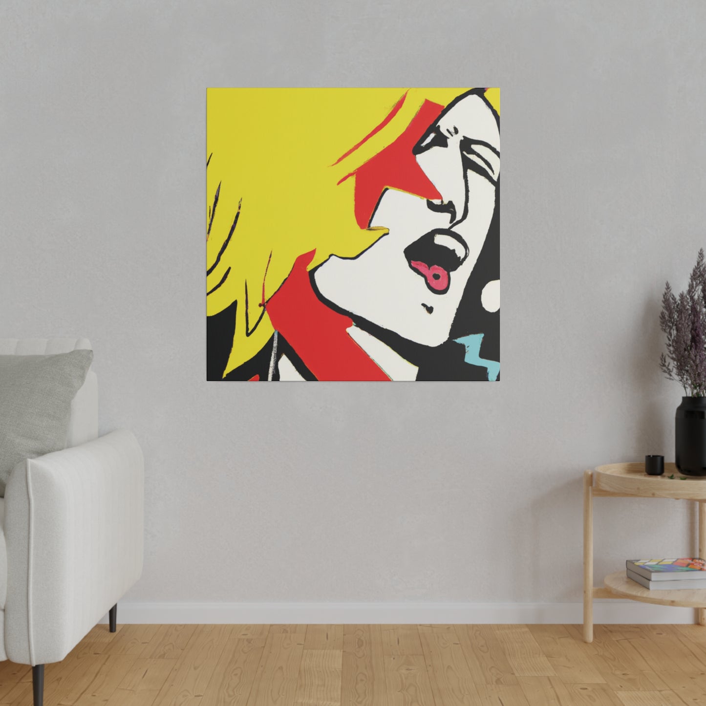 6373A - Rockstar Painting Print | Face | Abstract | Poster | Home Decor | Wall Art | Music Art | Canvas