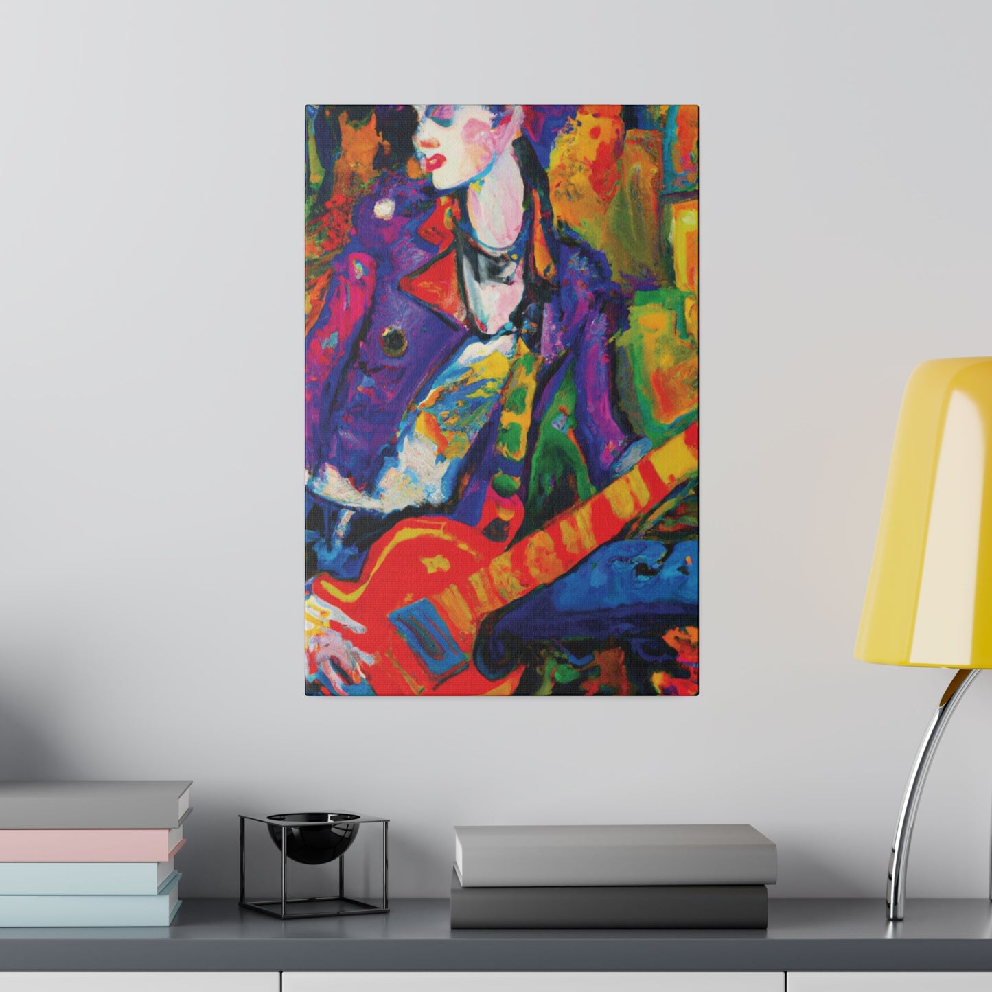 7368Q - Rockstar Oil Painting Style Print | Poster | Home Decor | Wall Art | Music Art | Canvas