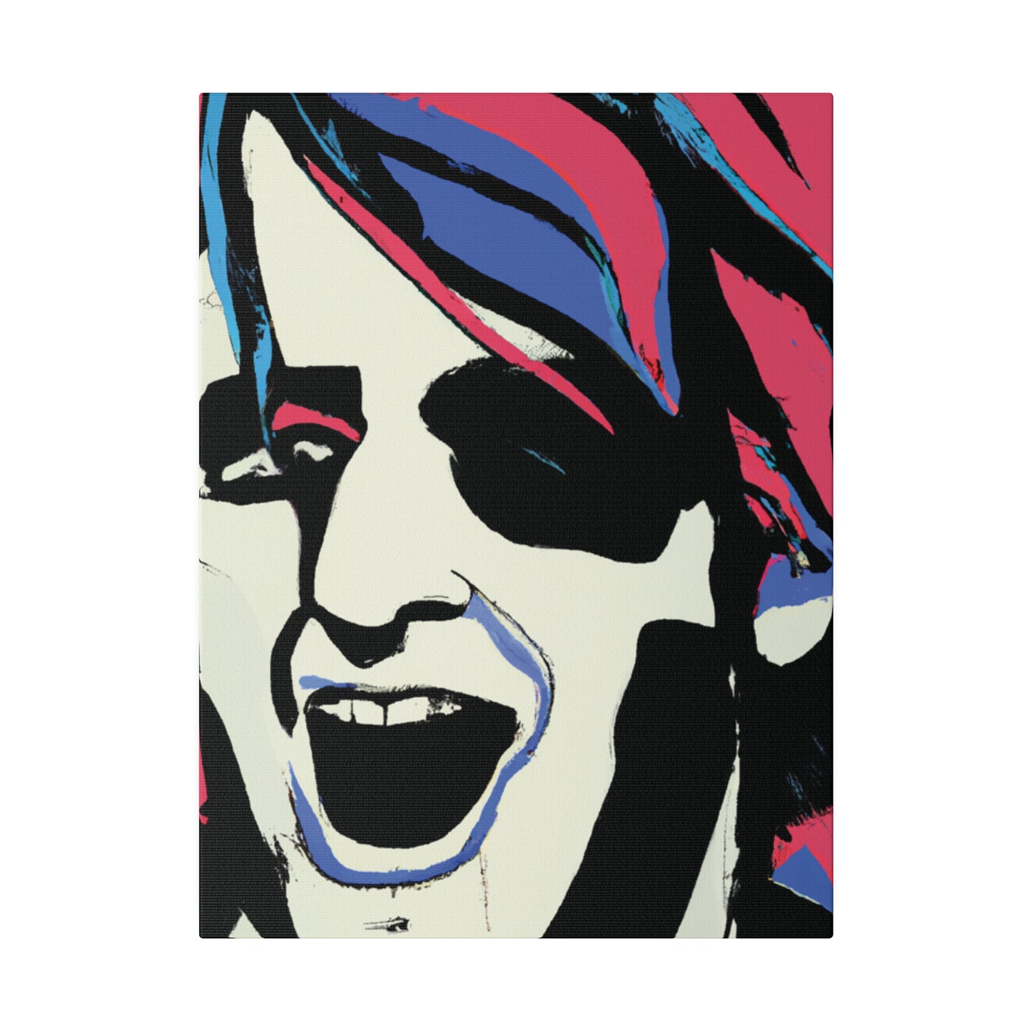 4318K - Rockstar Painting Print | Face | Abstract | Poster | Home Decor | Wall Art | Music Art | Canvas