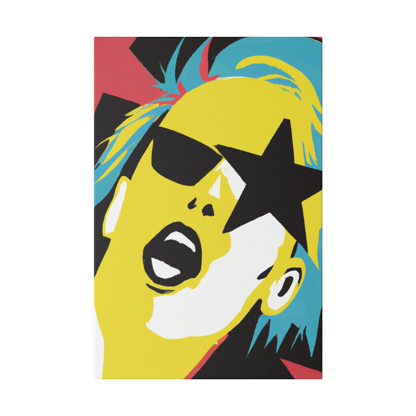 3688R - Rockstar Painting Print | Face | Abstract | Poster | Home Decor | Wall Art | Music Art | Canvas