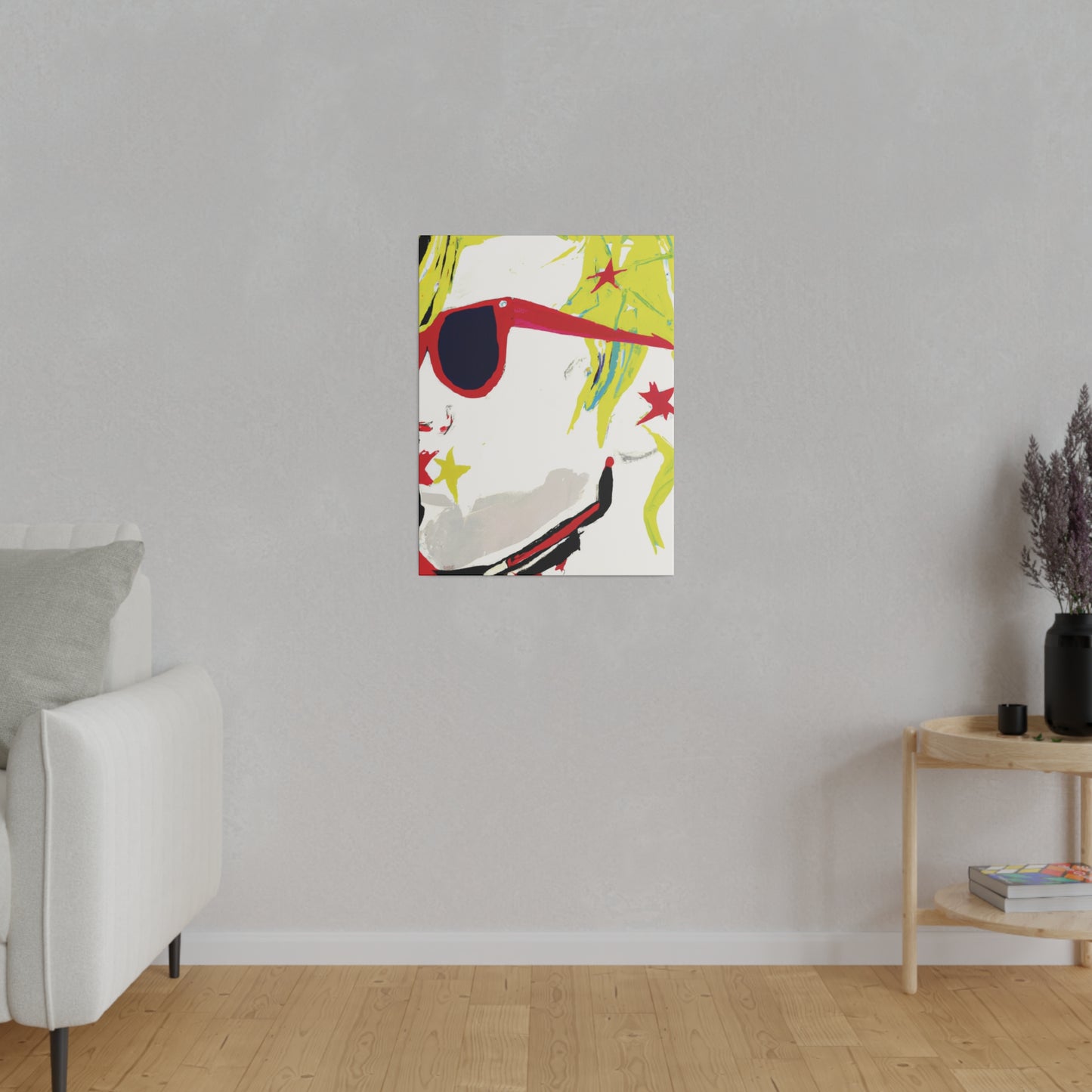 5478D - Rockstar Painting Print | Face | Abstract | Poster | Home Decor | Wall Art | Music Art | Canvas