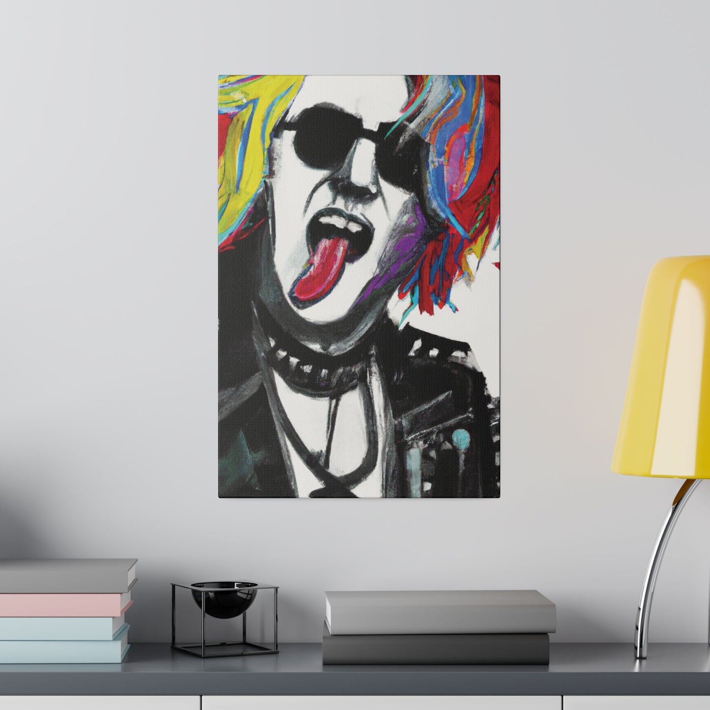 5679K - Rockstar Painting Print | Face | Abstract | Poster | Home Decor | Wall Art | Music Art | Canvas