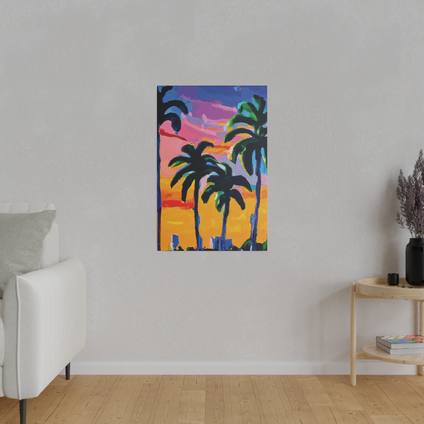 7409P - Miami Beach Sunset Painting Print | Miami | Beach | Sunset | Poster | Home Decor | Wall Art | Canvas