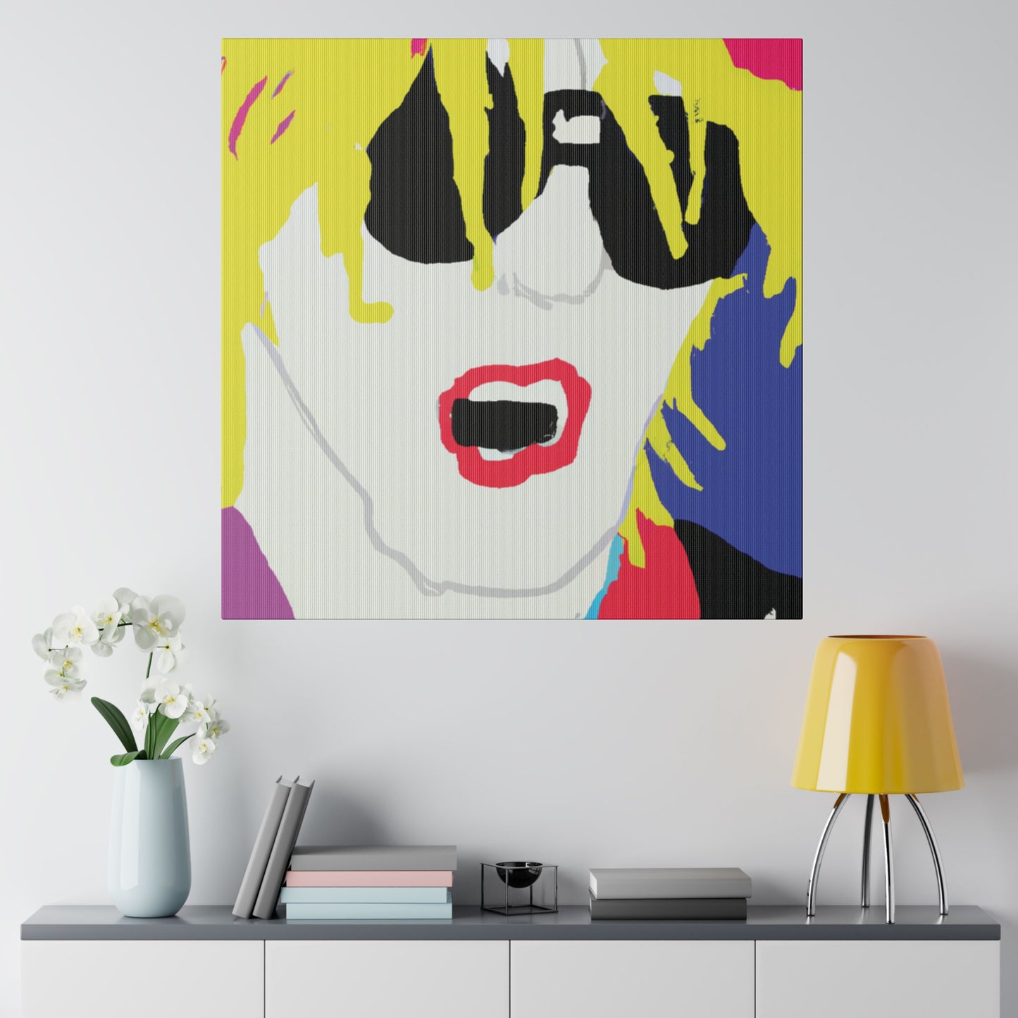 5917X - Rockstar Painting Print | Face | Abstract | Poster | Home Decor | Wall Art | Music Art | Canvas