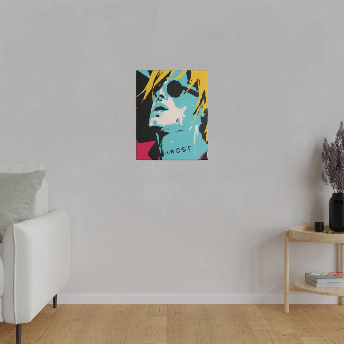 6138S - Rockstar Painting Print | Face | Abstract | Poster | Home Decor | Wall Art | Music Art | Canvas