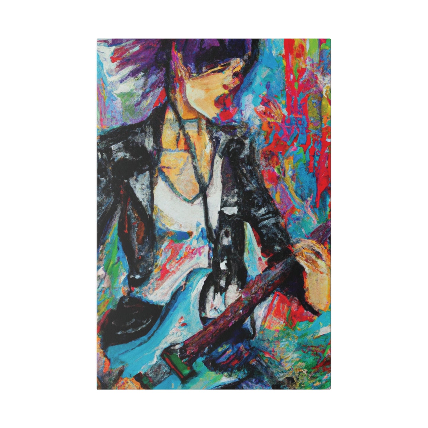 3492Z - Rockstar Oil Painting Style Print | Poster | Home Decor | Wall Art | Music Art | Canvas