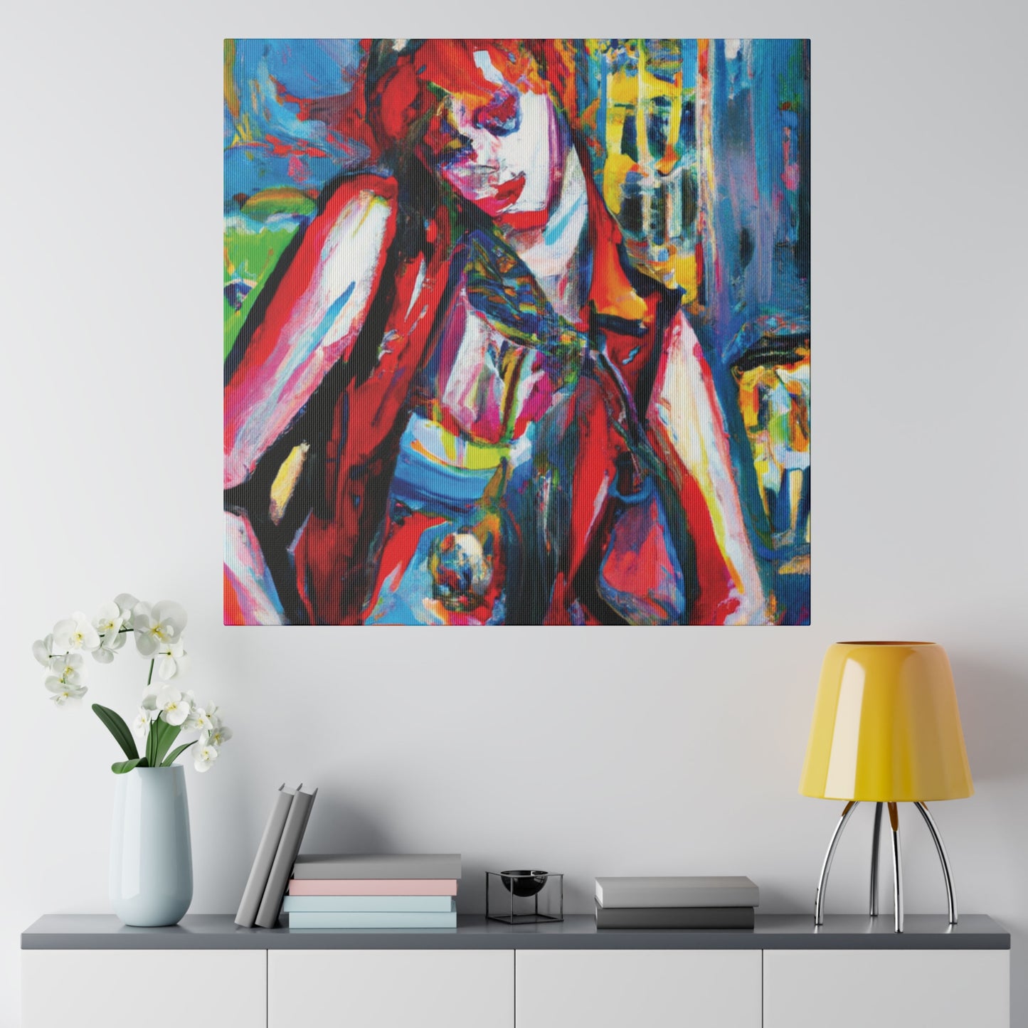 8456P - Rockstar Oil Painting Style Print | Poster | Home Decor | Wall Art | Music Art | Canvas