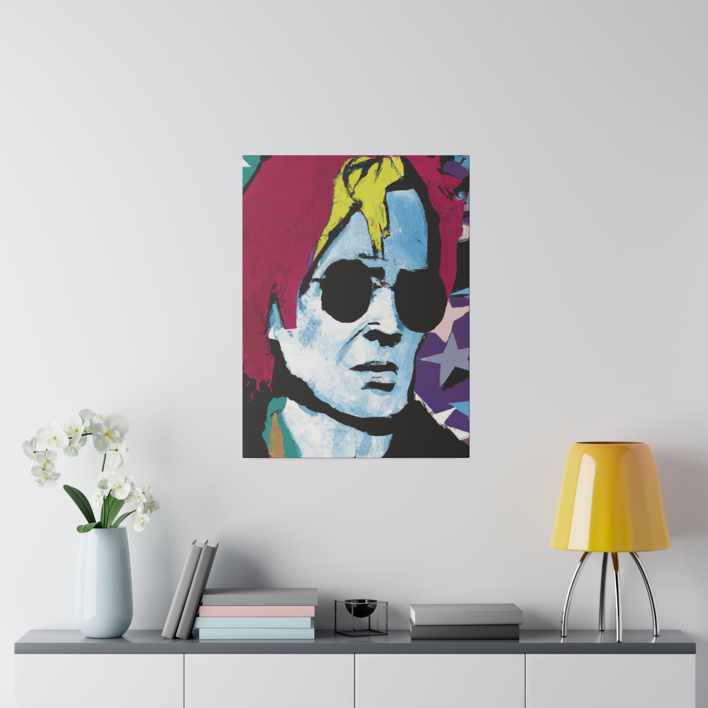 7157H - Rockstar Painting Print | Face | Abstract | Poster | Home Decor | Wall Art | Music Art | Canvas