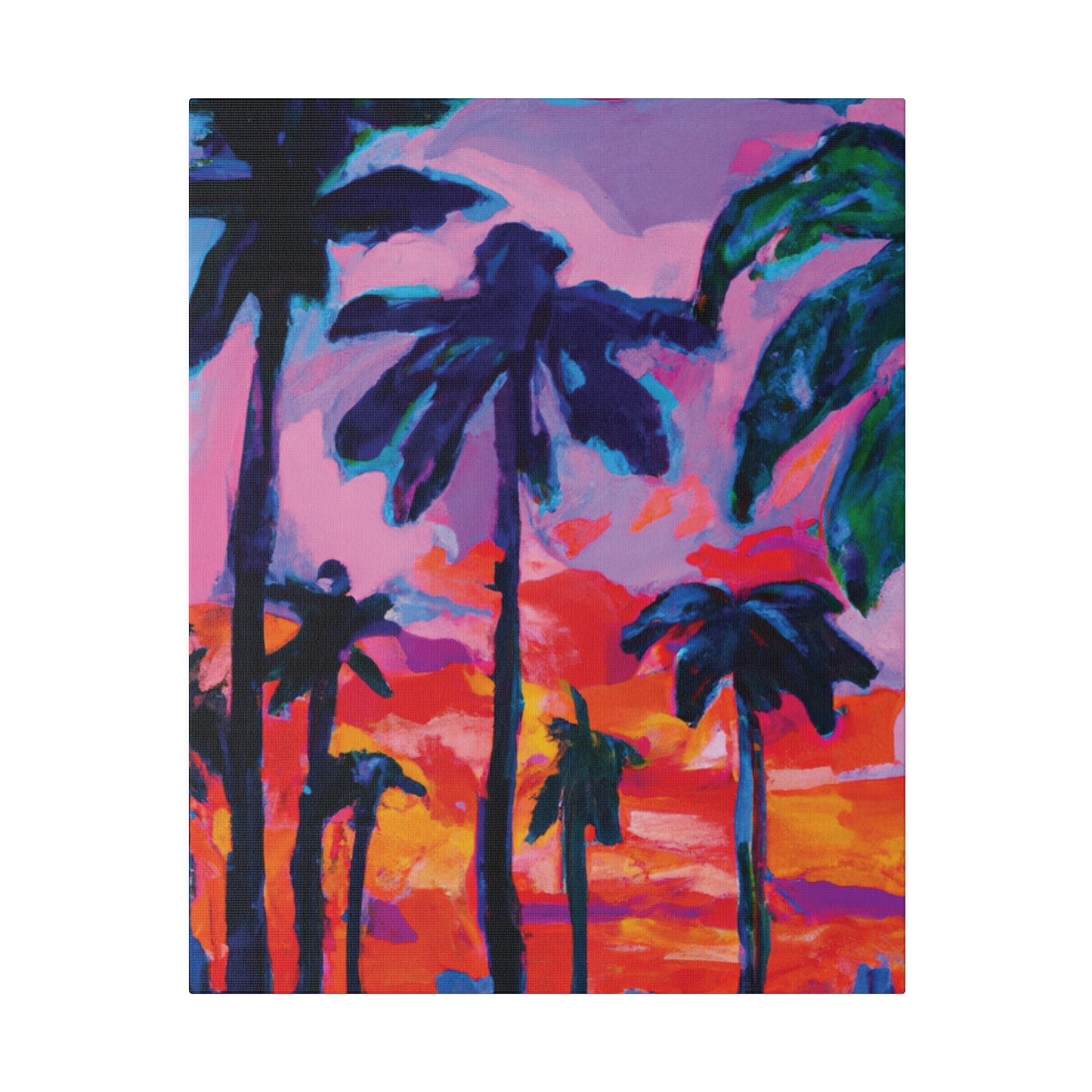 4754Q - Miami Beach Sunset Painting Print | Miami | Beach | Sunset | Poster | Home Decor | Wall Art | Canvas