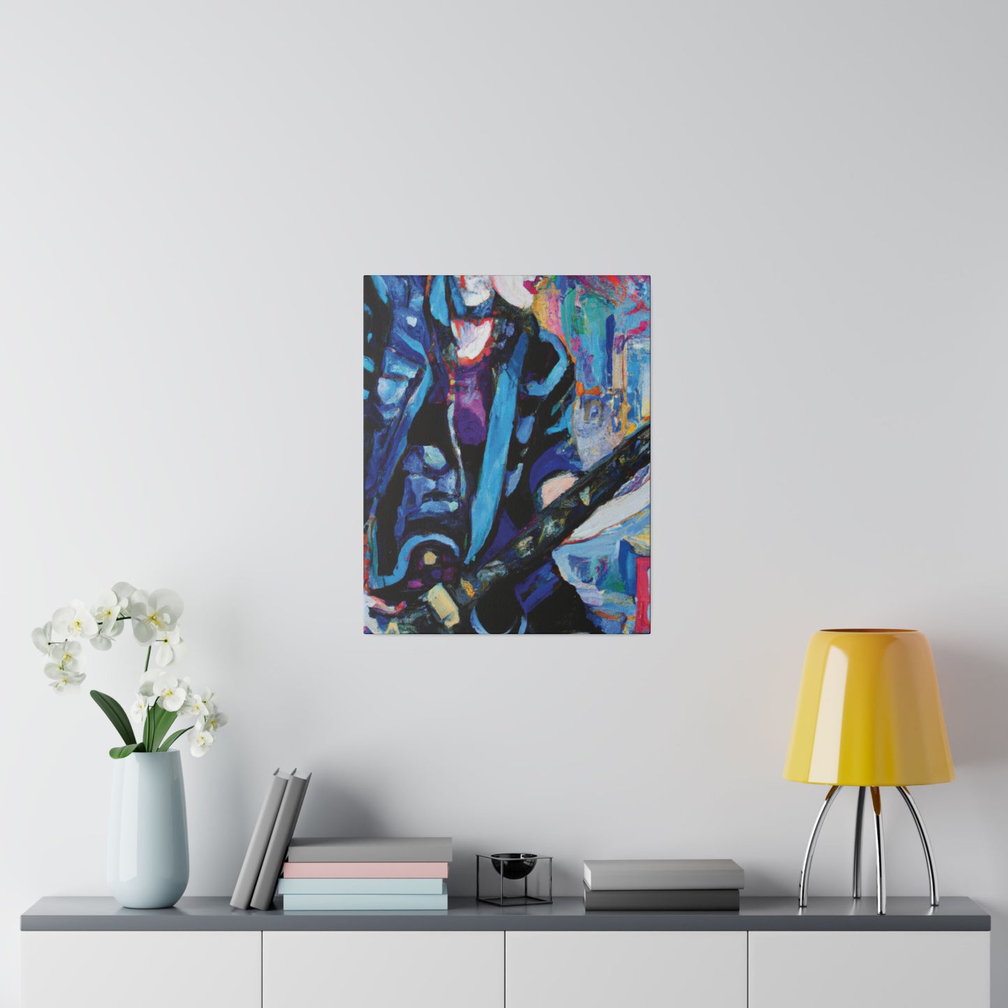 7204K - Rockstar Oil Painting Style Print | Poster | Home Decor | Wall Art | Music Art | Canvas