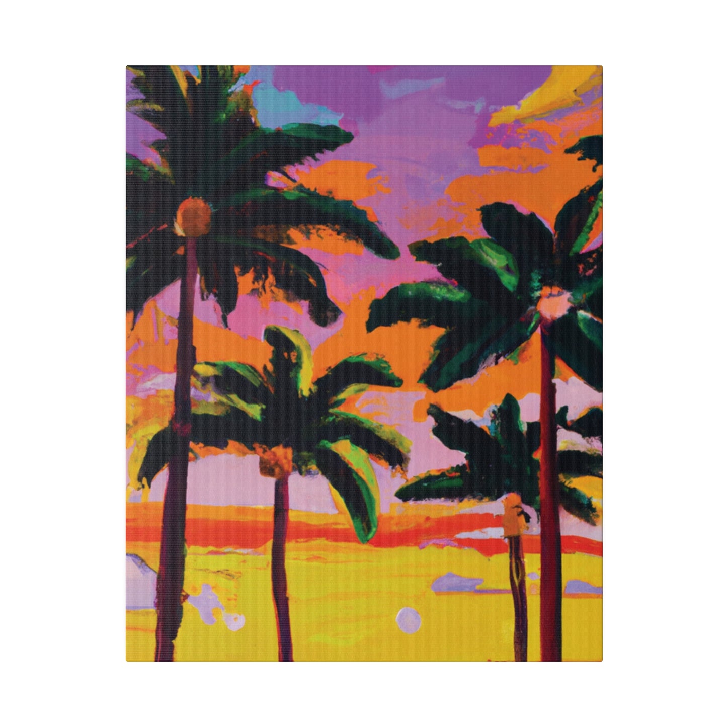 4389A - Miami Beach Sunset Painting Print | Miami | Beach | Sunset | Poster | Home Decor | Wall Art | Canvas