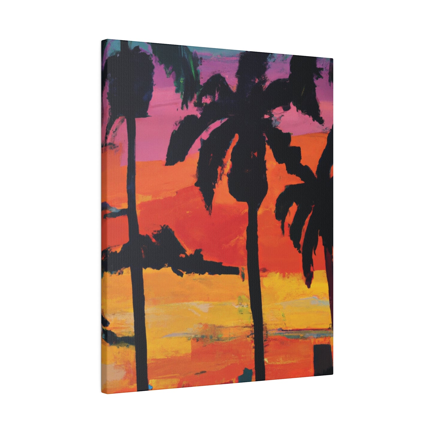 7389S - Miami Beach Sunset Painting Print | Miami | Beach | Sunset | Poster | Home Decor | Wall Art | Canvas