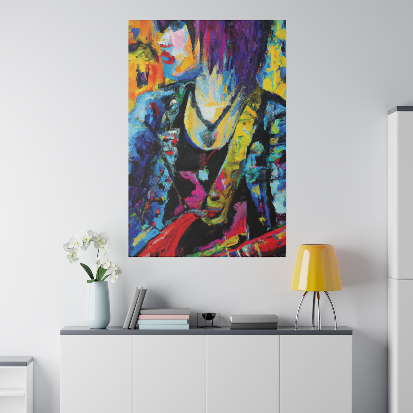9756Z - Rockstar Oil Painting Style Print | Poster | Home Decor | Wall Art | Music Art | Canvas