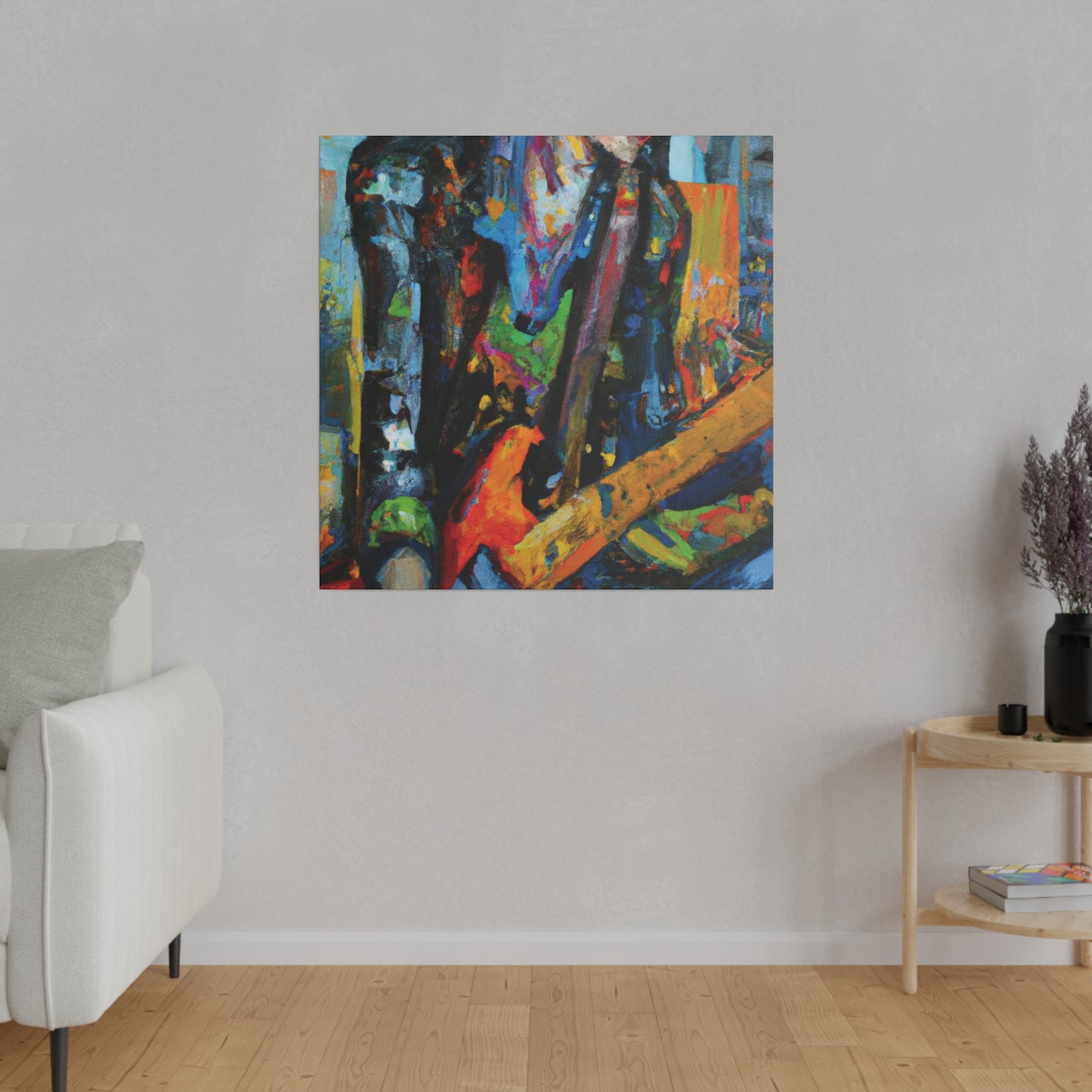 7893K - Rockstar Oil Painting Style Print | Poster | Home Decor | Wall Art | Music Art | Canvas