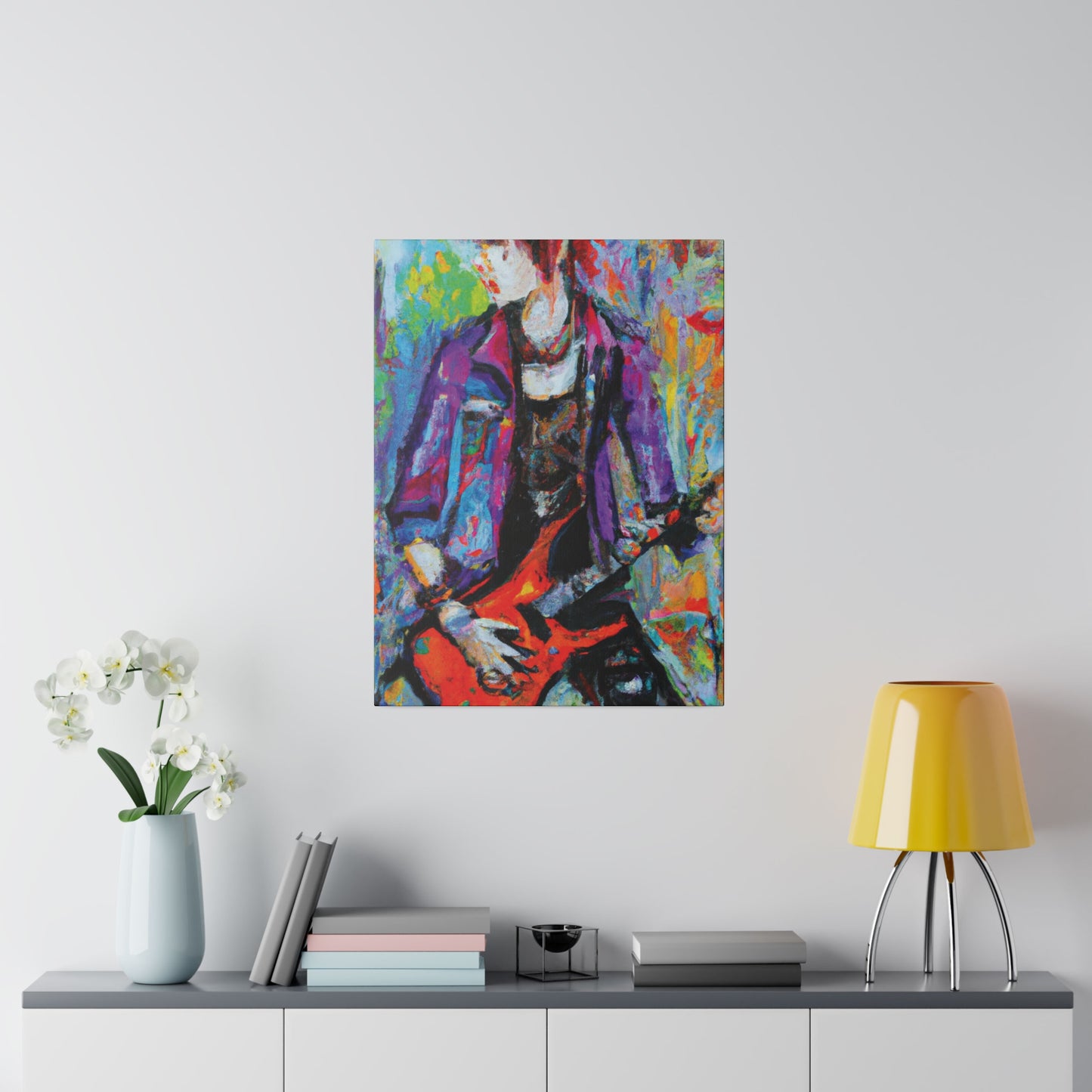 3123Q - Rockstar Oil Painting Style Print | Poster | Home Decor | Wall Art | Music Art | Canvas