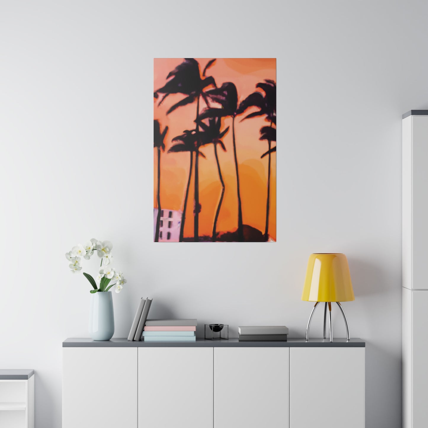 9837K - Miami Beach Sunset Painting Print | Miami | Beach | Sunset | Poster | Home Decor | Wall Art | Canvas