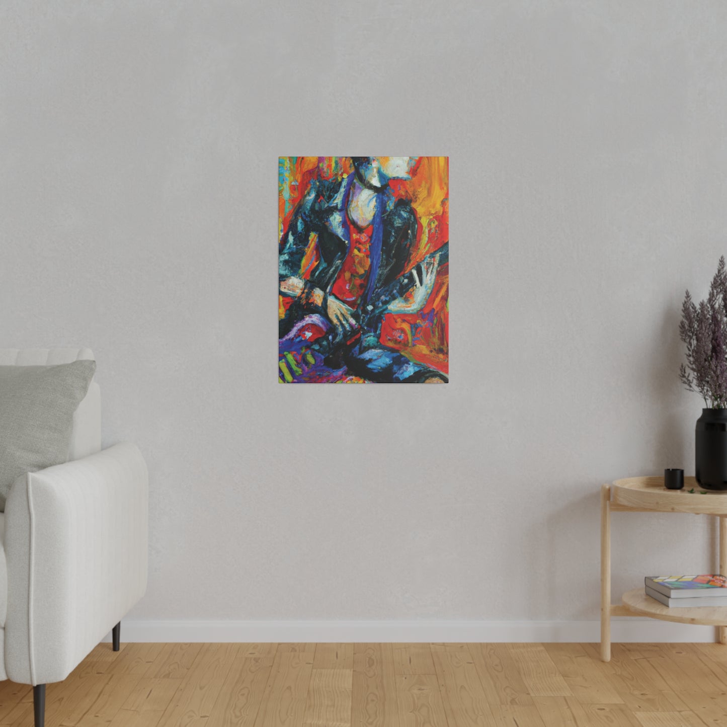 7348F - Rockstar Oil Painting Style Print | Poster | Home Decor | Wall Art | Music Art | Canvas