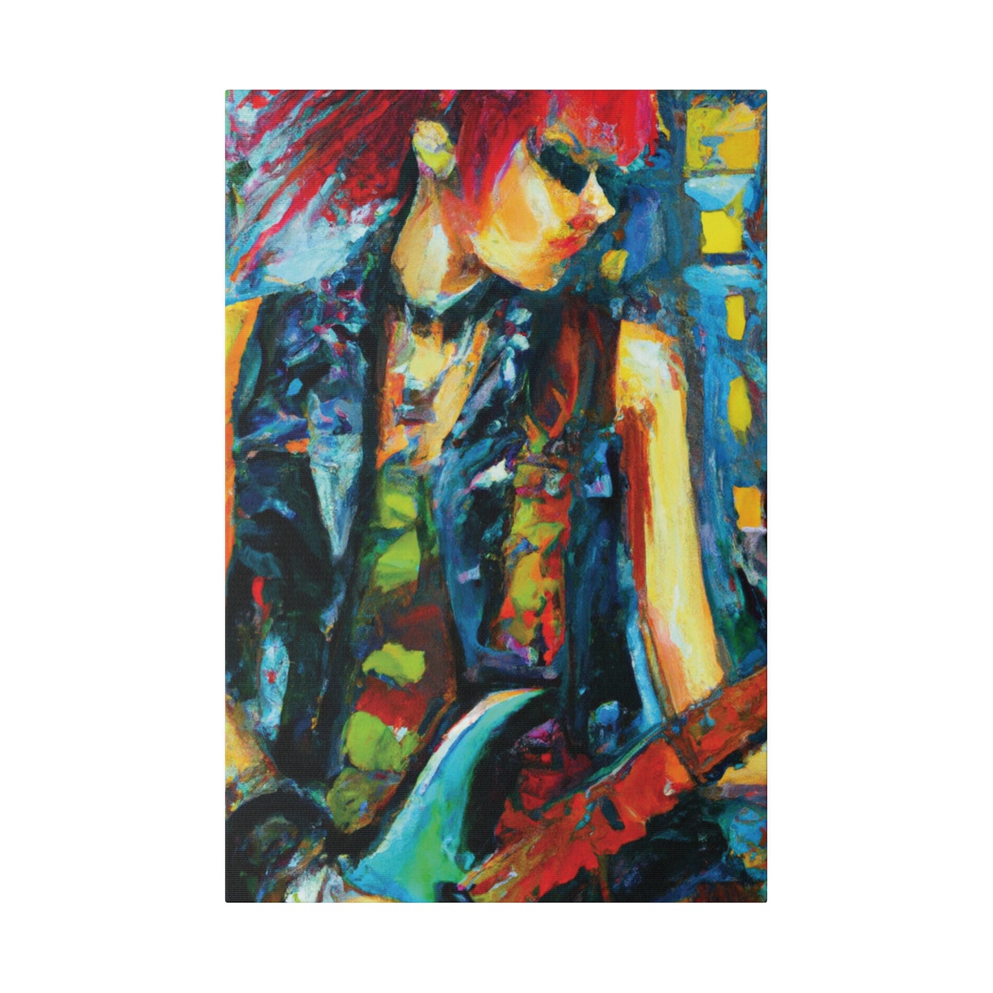 8541R - Rockstar Oil Painting Style Print | Poster | Home Decor | Wall Art | Music Art | Canvas