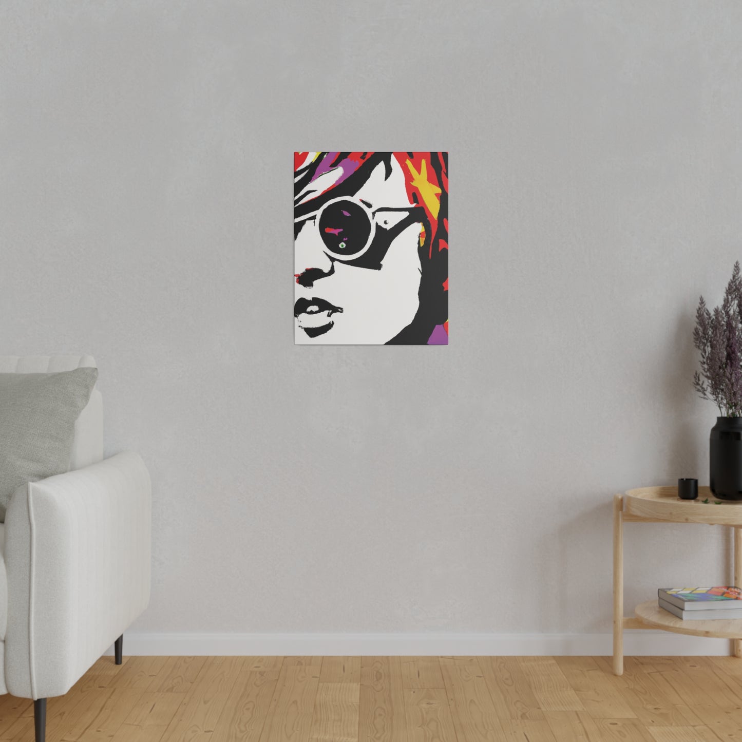 199N - Rockstar Painting Print | Face | Abstract | Poster | Home Decor | Wall Art | Music Art | Canvas