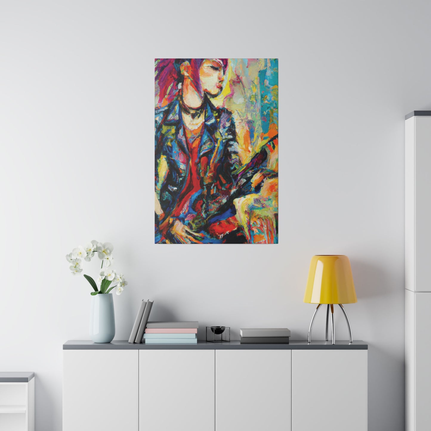 3154V - Rockstar Oil Painting Style Print | Poster | Home Decor | Wall Art | Music Art | Canvas