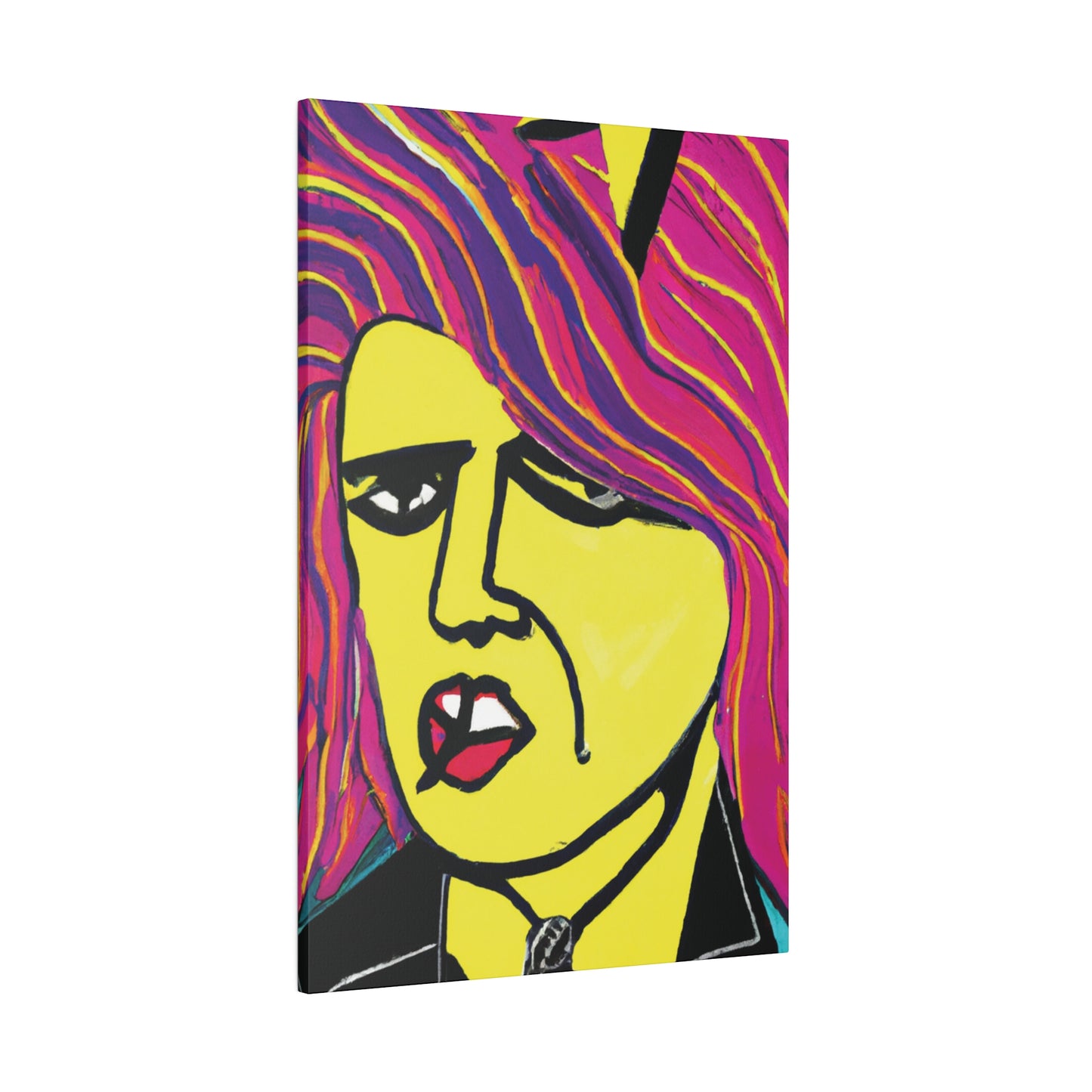 6639Q - Rockstar Painting Print | Face | Abstract | Poster | Home Decor | Wall Art | Music Art | Canvas