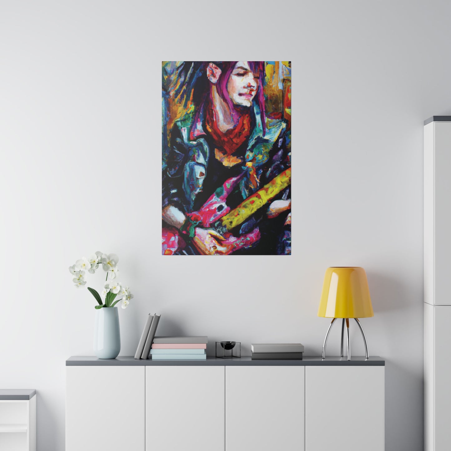 9128F - Rockstar Oil Painting Style Print | Poster | Home Decor | Wall Art | Music Art | Canvas