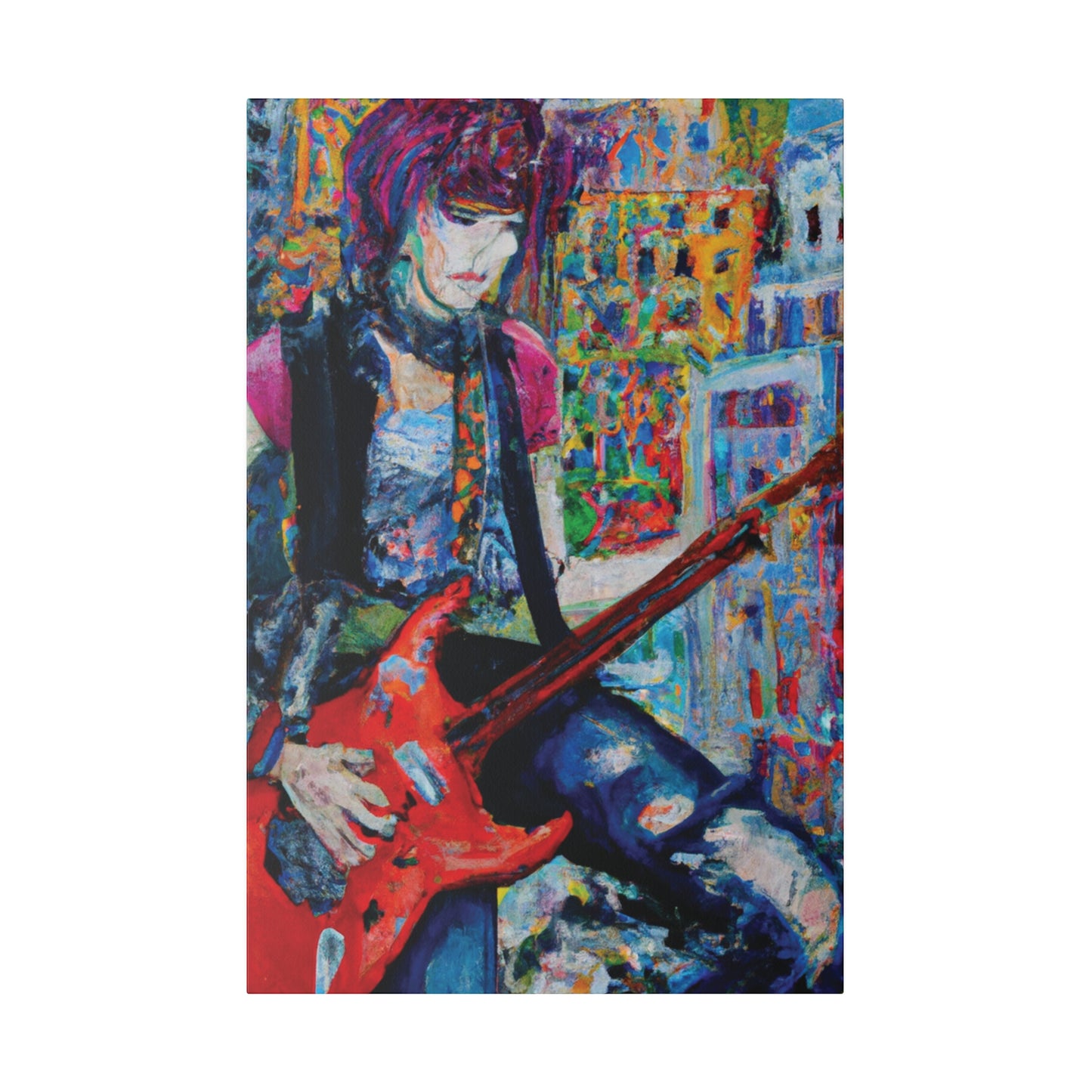 7661H - Rockstar Oil Painting Style Print | Poster | Home Decor | Wall Art | Music Art | Canvas