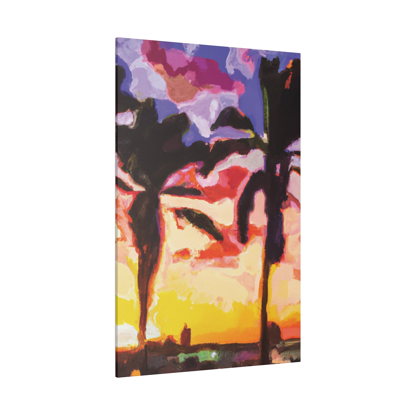 1138H - Miami Beach Sunset Painting Print | Miami | Beach | Sunset | Poster | Home Decor | Wall Art | Canvas