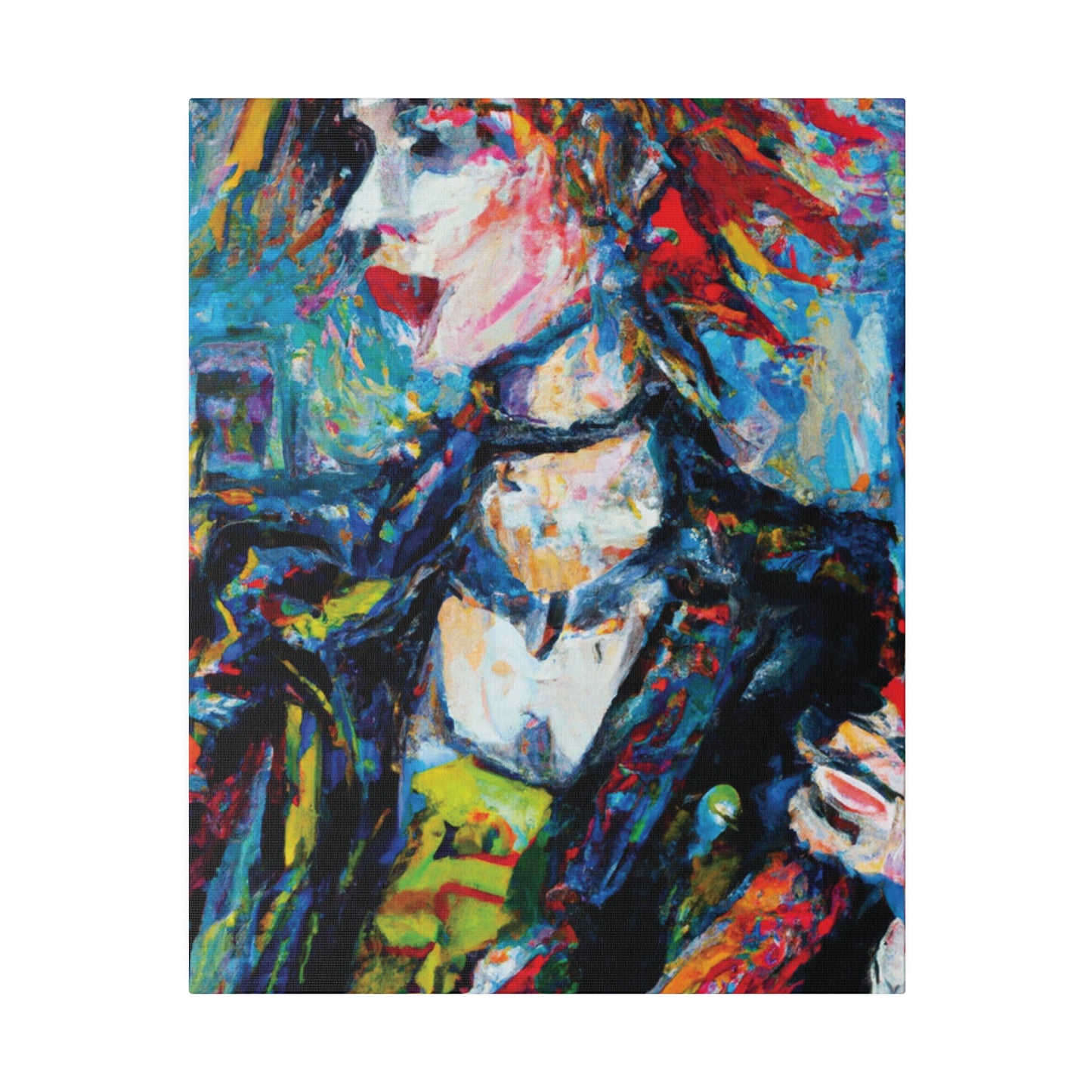 5997K - Rockstar Oil Painting Style Print | Poster | Home Decor | Wall Art | Music Art | Canvas