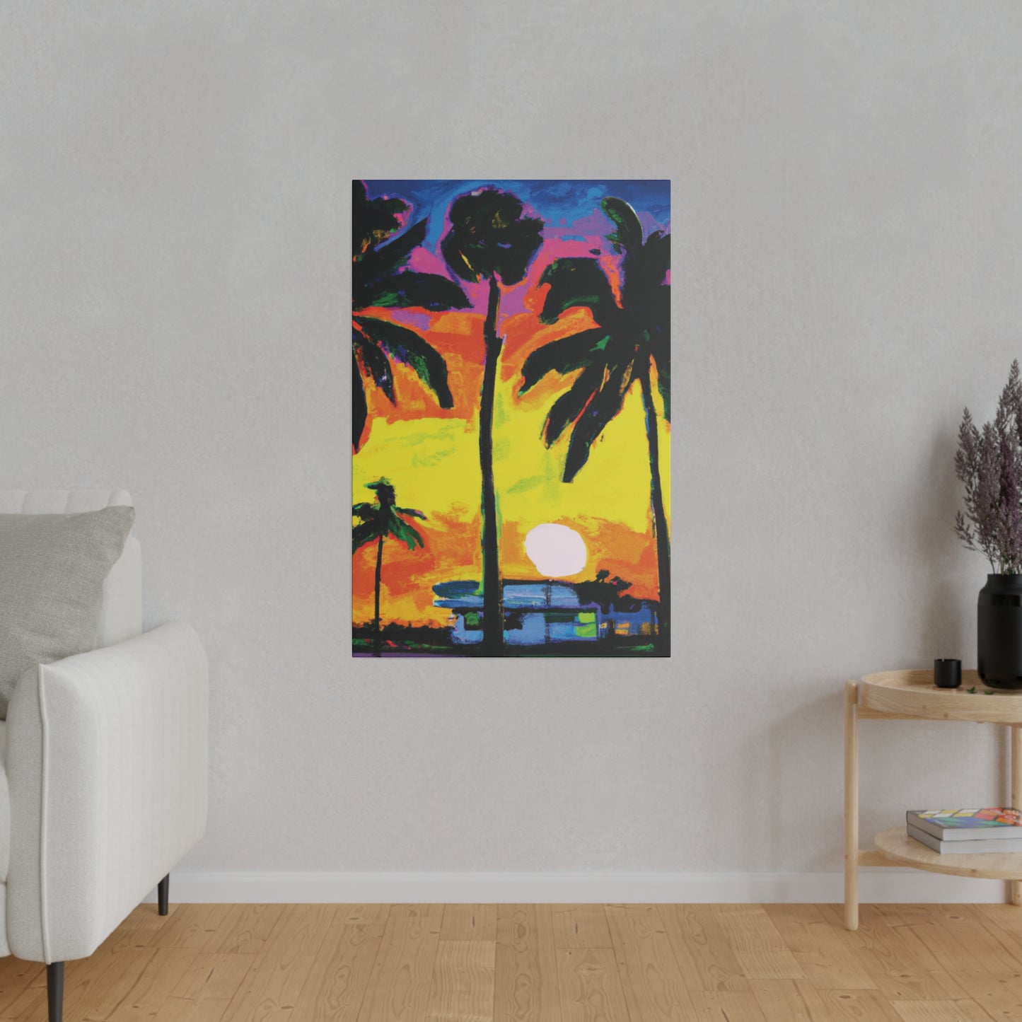 5285D - Miami Beach Sunset Painting Print | Miami | Beach | Sunset | Poster | Home Decor | Wall Art | Canvas