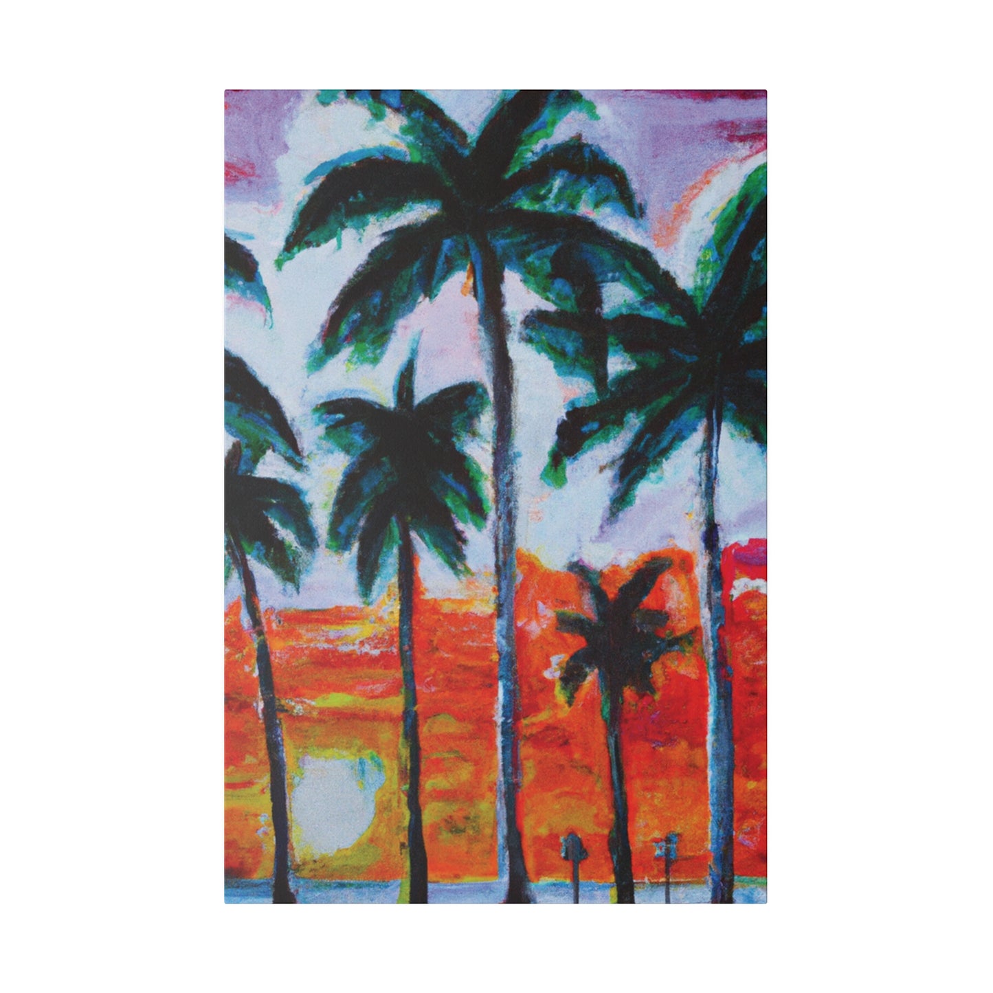 5398G - Miami Beach Sunset Painting Print | Miami | Beach | Sunset | Poster | Home Decor | Wall Art | Canvas