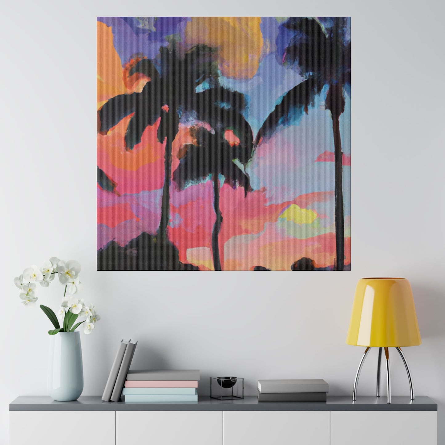 5334Q - Miami Beach Sunset Painting Print | Miami | Beach | Sunset | Poster | Home Decor | Wall Art | Canvas