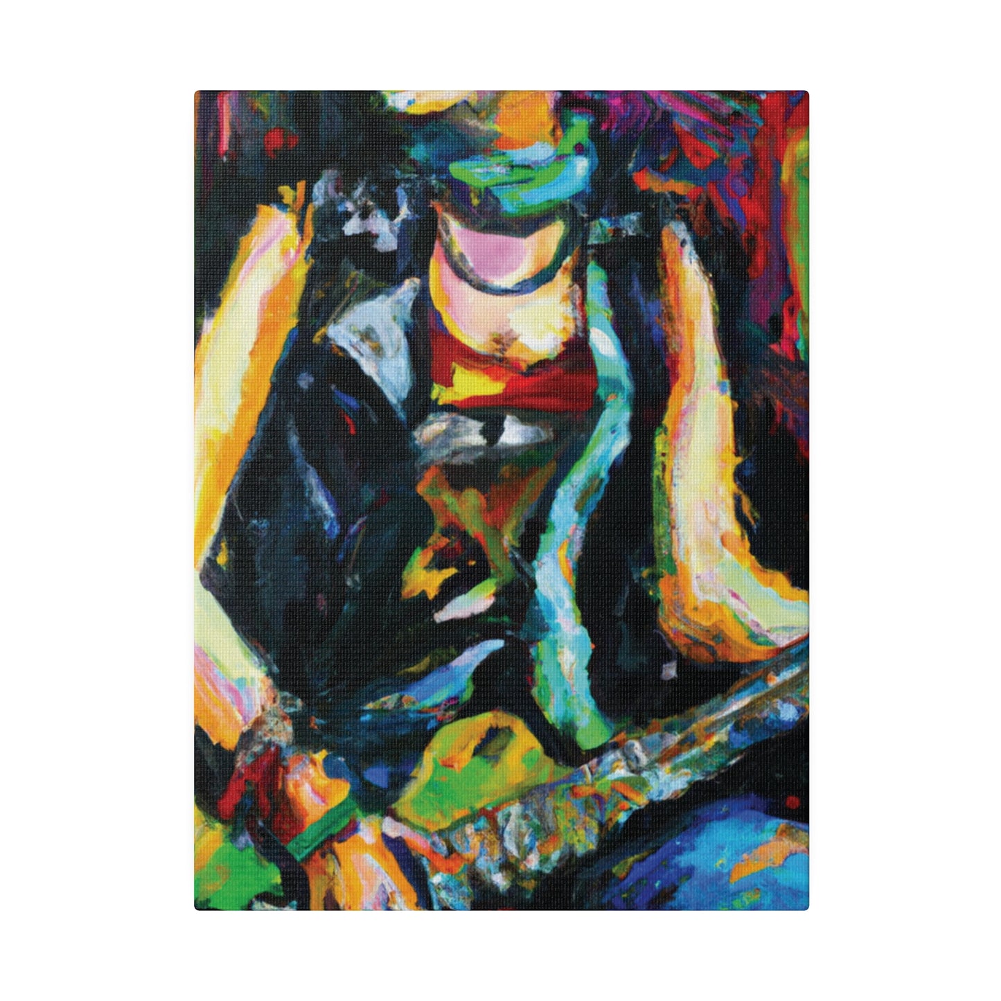 7187Z - Rockstar Oil Painting Style Print | Poster | Home Decor | Wall Art | Music Art | Canvas